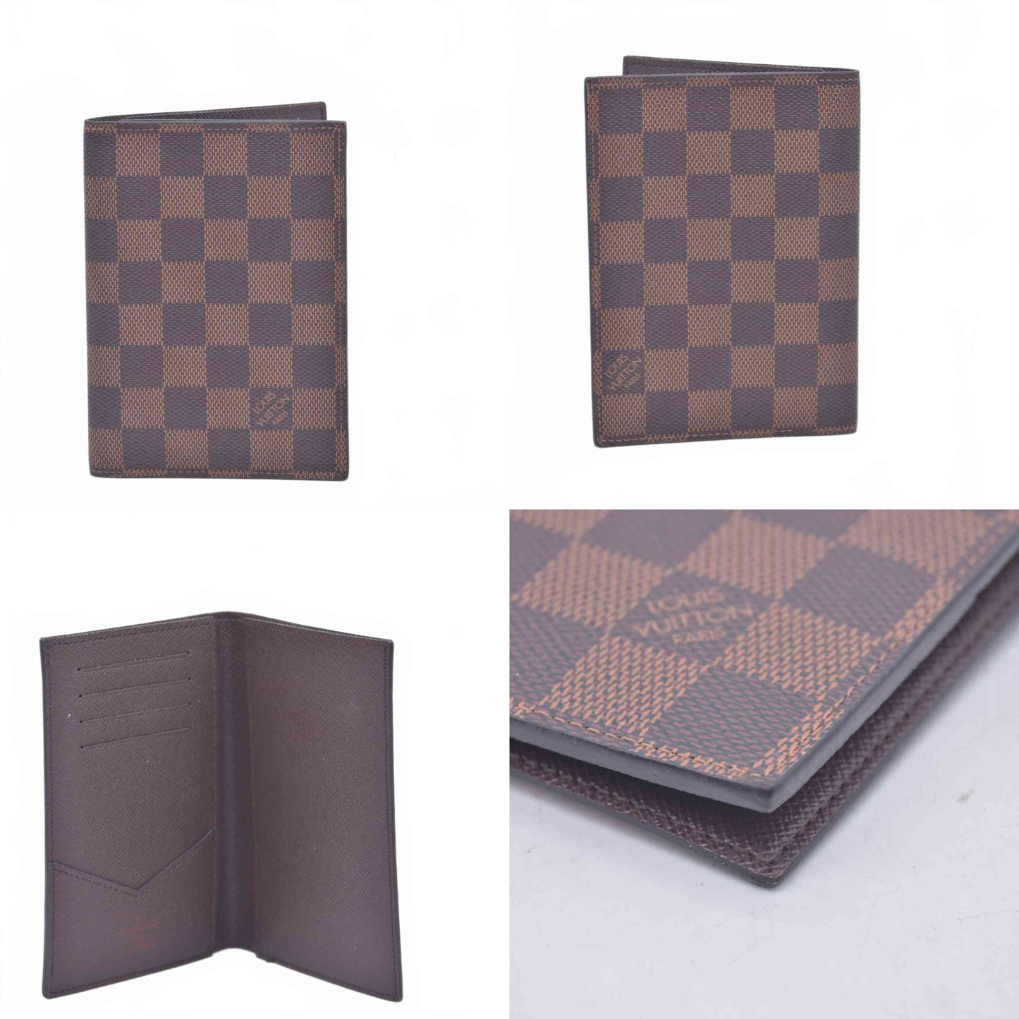 $400 2019 Louis Vuitton Damier Ebene Passport Cover MB0129