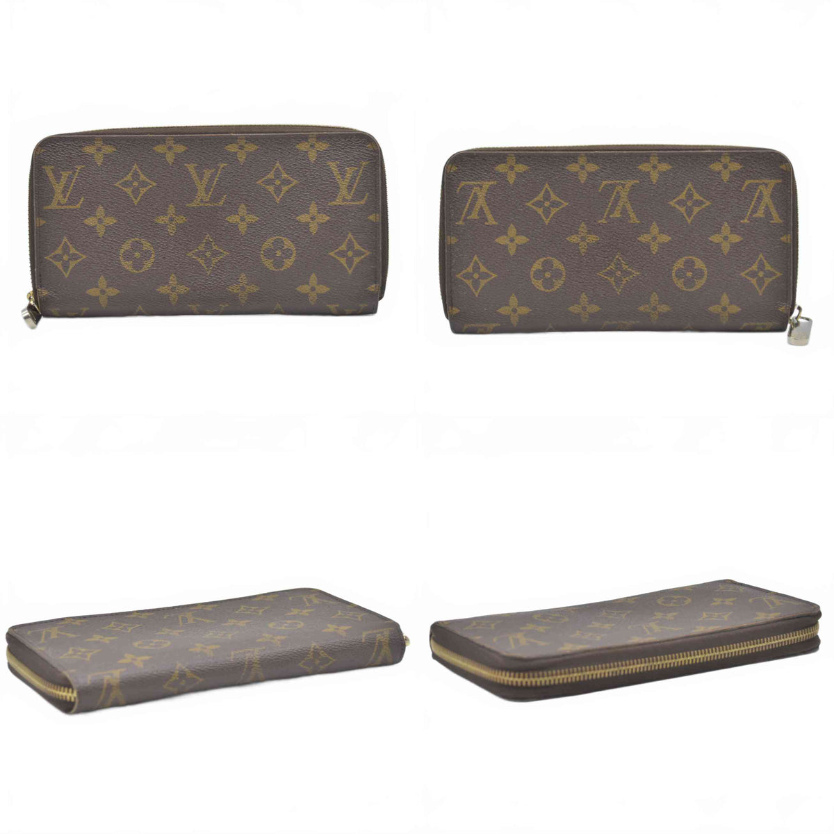 $965 2015 Louis Vuitton Monogram Zippy Wallet CA4195