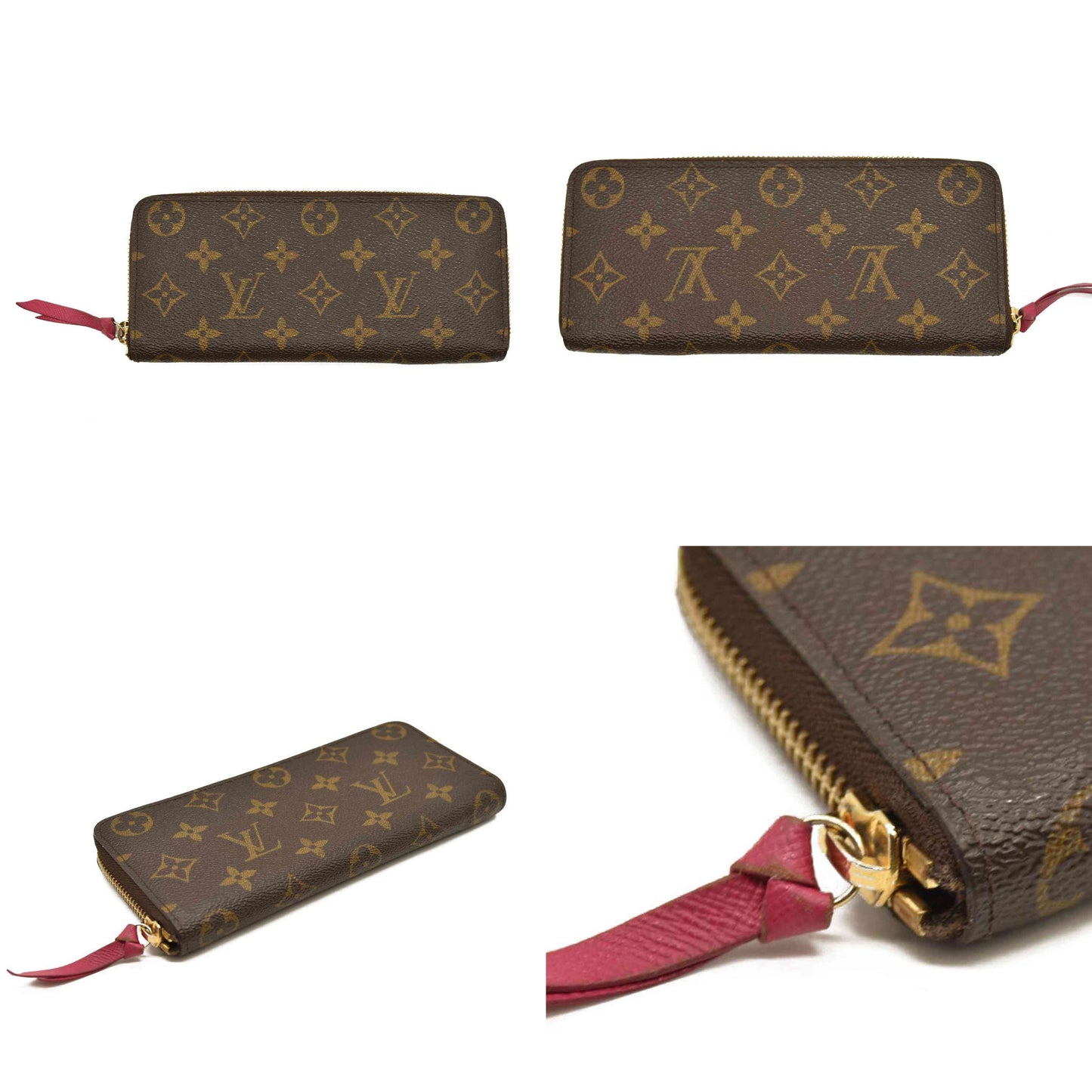Louis Vuitton  Monogram Clemence Wallet Fuchsia GI0196