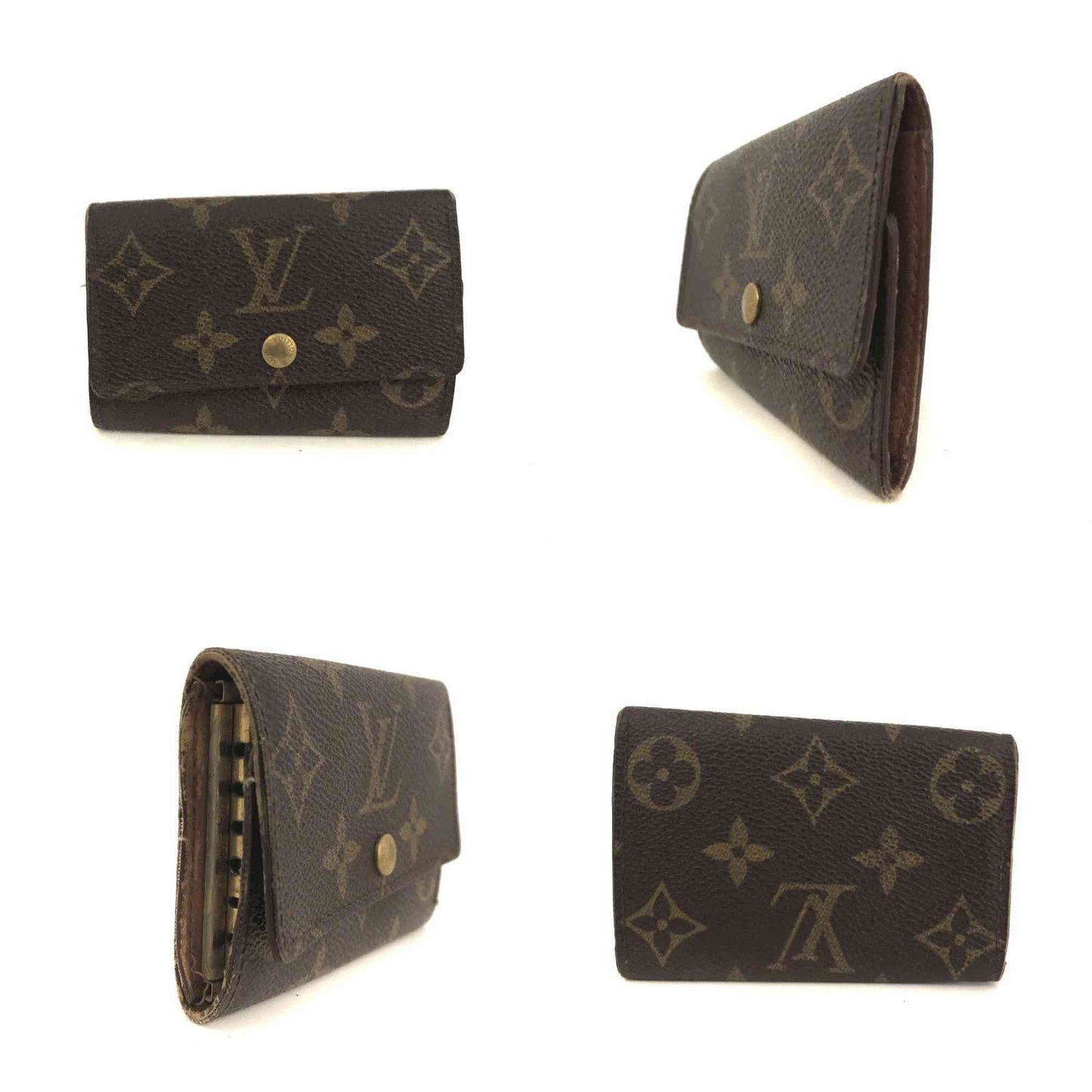$345 1998 Louis Vuitton Monogram Multicles 6 Ring Key Case Brown TH0928