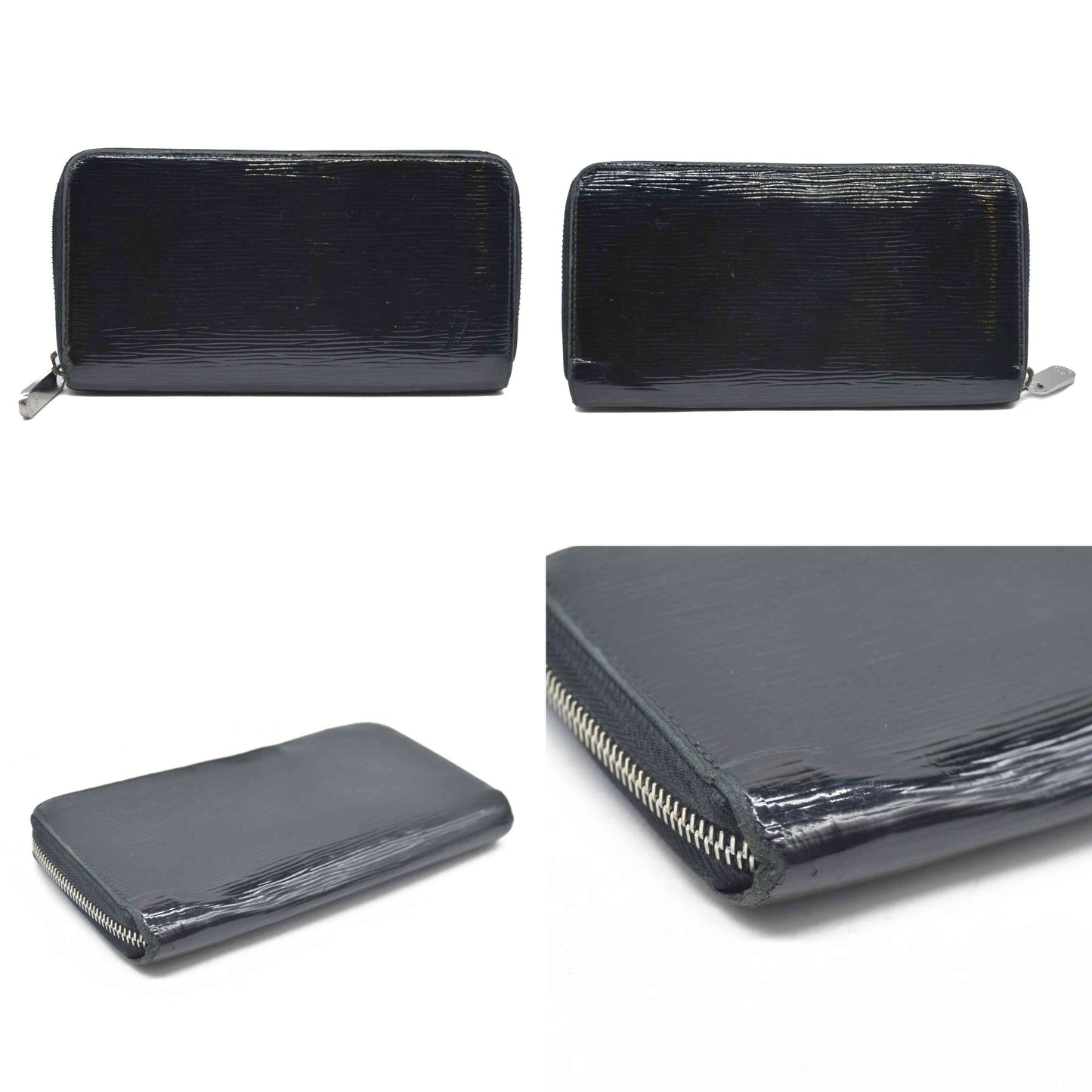 $1100 Louis Vuitton  Epi Electric Zippy Wallet Black