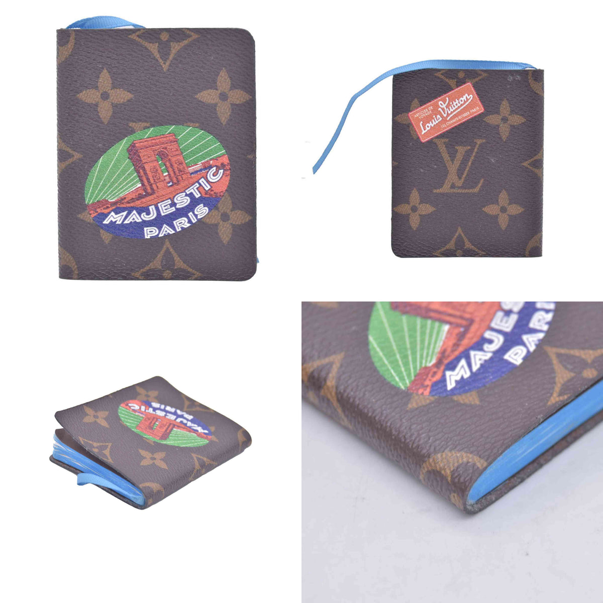 $380 2018 LOUIS VUITTON Monogram Heritage World Tour Micro Notebook Bag Charm DF0118 CONSIGNMENT 10021277