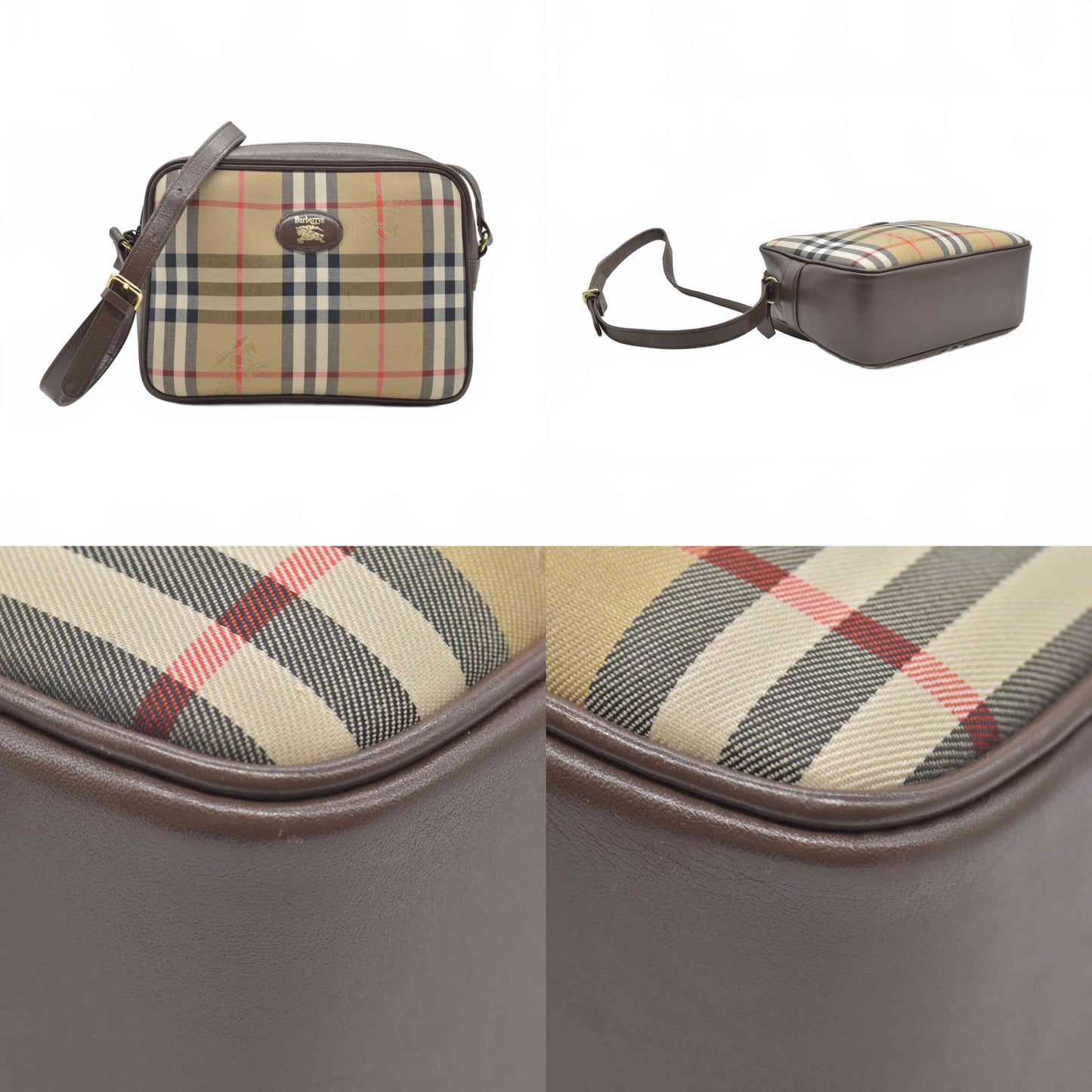 $1350 Burberry's  Haymarket Check Camera Bag  Shoulder Bag CONSIGNMENT