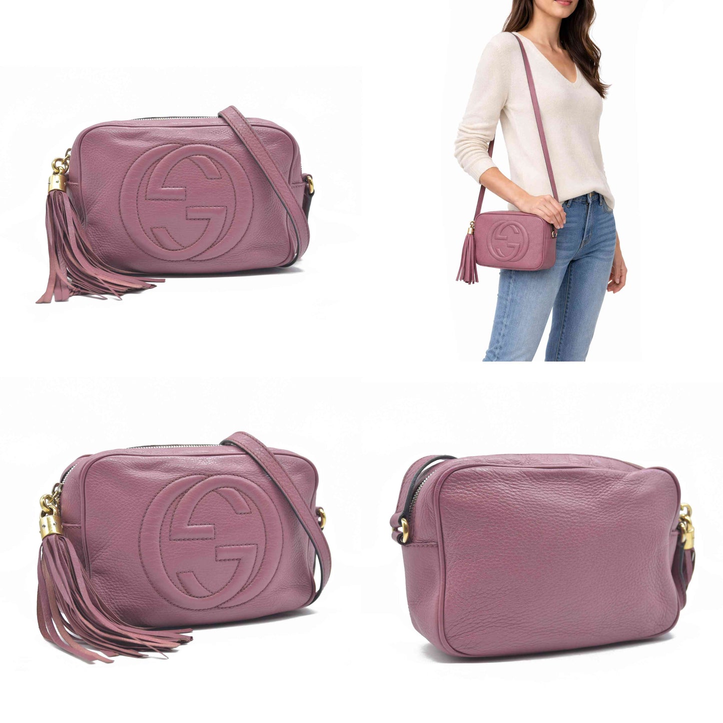 $1490 GUCCI Soho Disco Leather Shoulder Bag