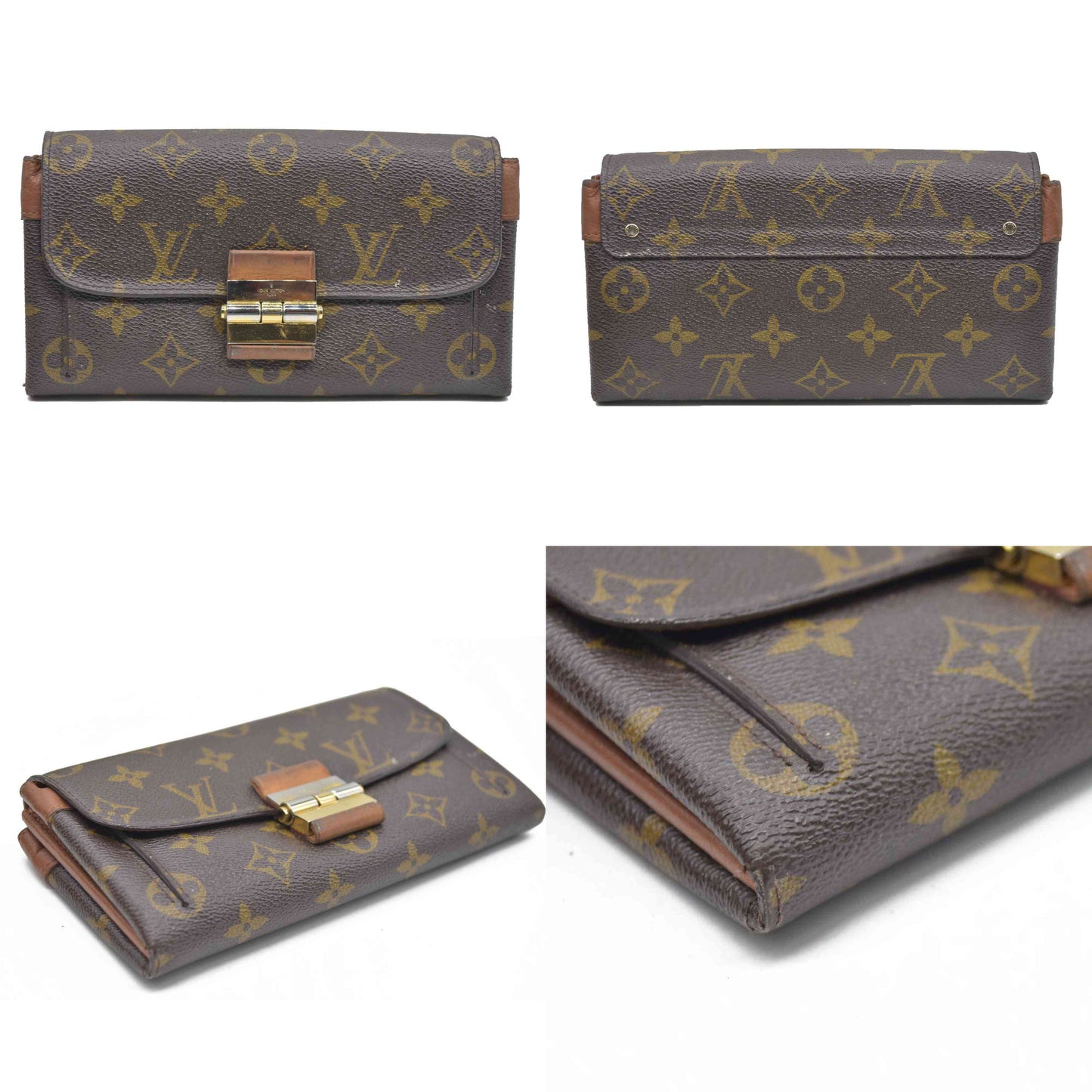 $1400 Louis Vuitton  Monogram Elysee Wallet Bordeaux