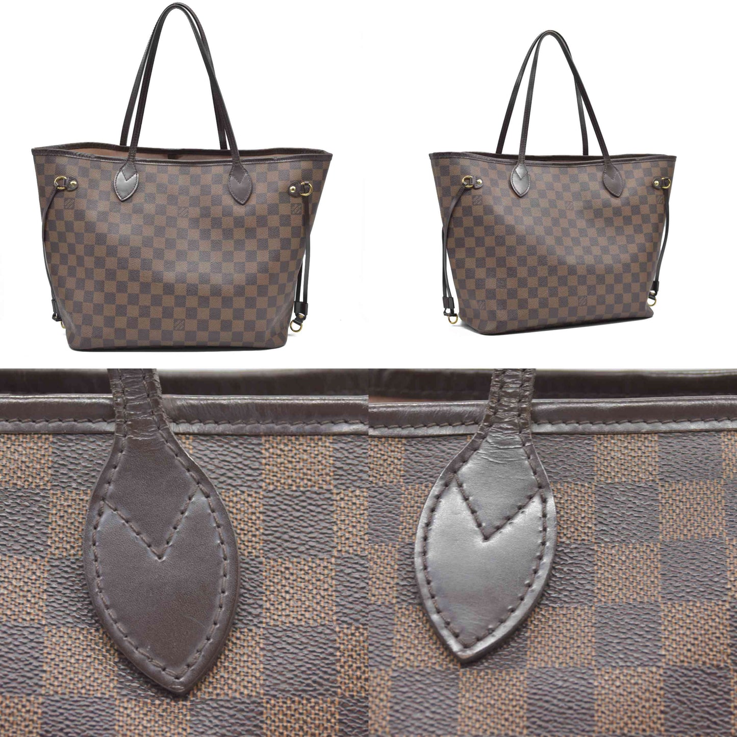 Louis Vuitton  Damier Ebene Neo Neverfull MM Rose Ballerine  AR5016 Tote Pink Interior