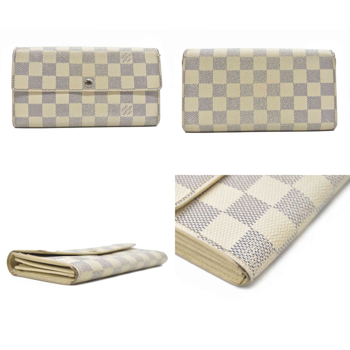 $775 Louis Vuitton Damier Azur Sarah Wallet TR2122