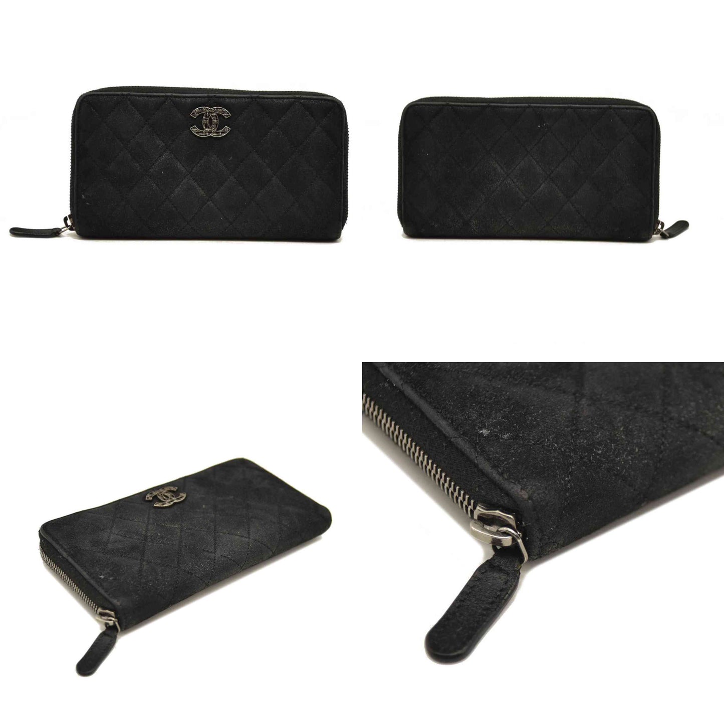 CHANEL Chanel Matelasse Long Wallet Black