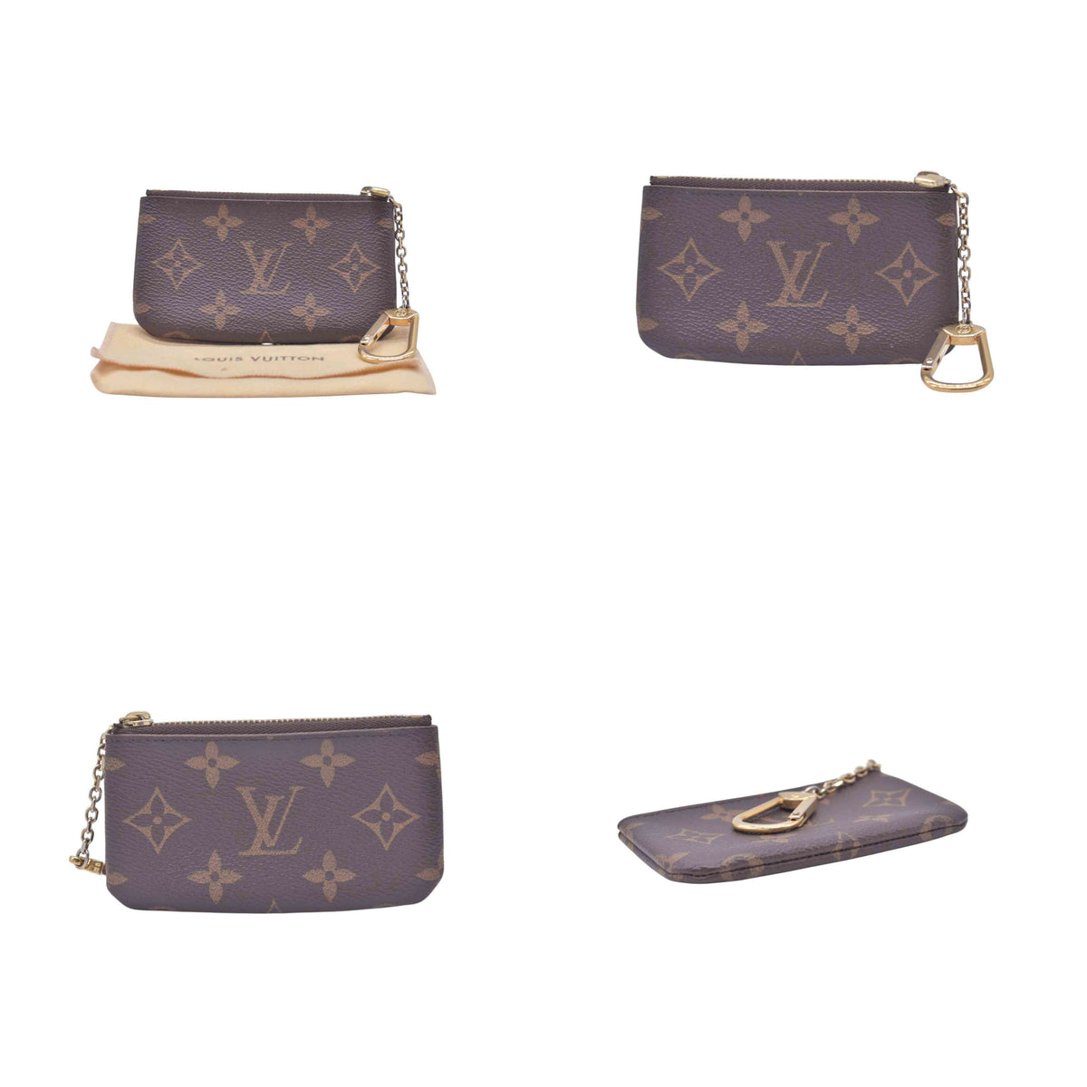 $355 2013 Louis Vuitton Monogram Key Pouch CT2133 CONSIGNMENT 10021283