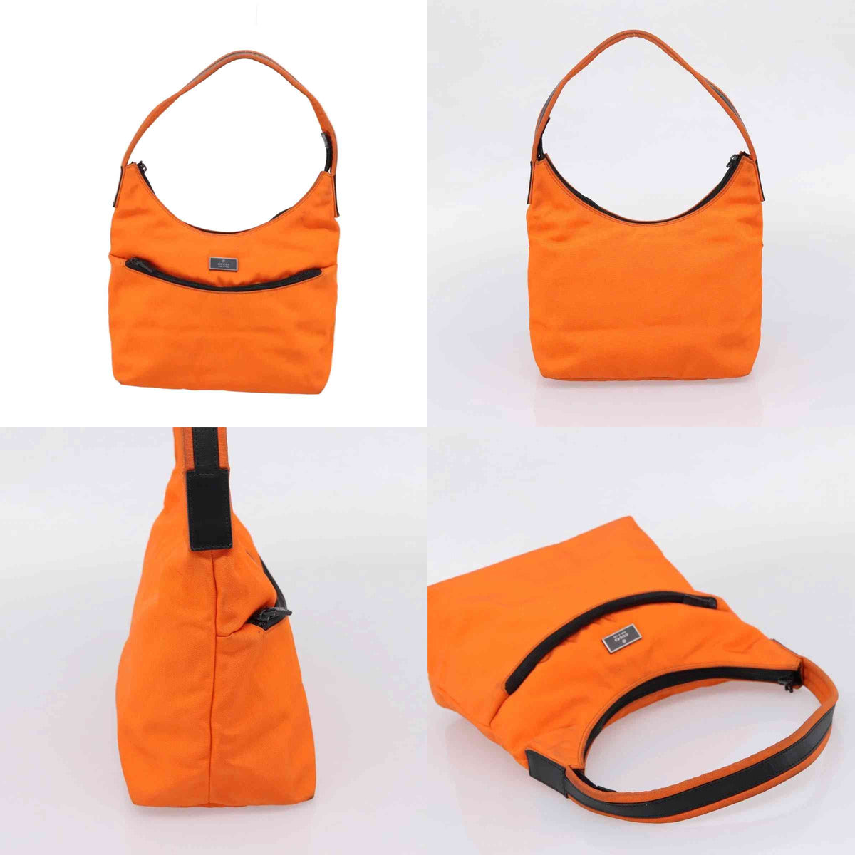 $850 Gucci Orange Nylon Top Handle