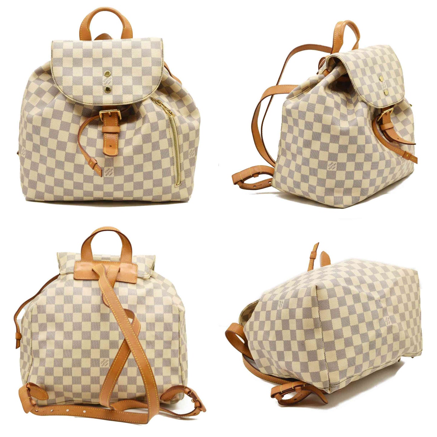 LOUIS VUITTON Damier Azur Sperone Backpack SR1176