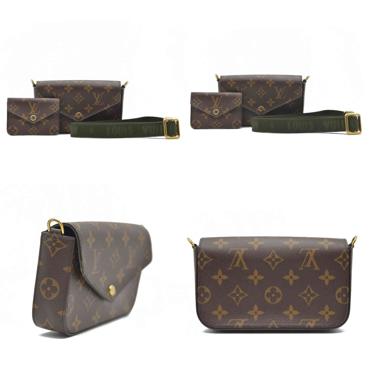 Louis Vuitton  Monogram Felicie Strap & Go Kaki