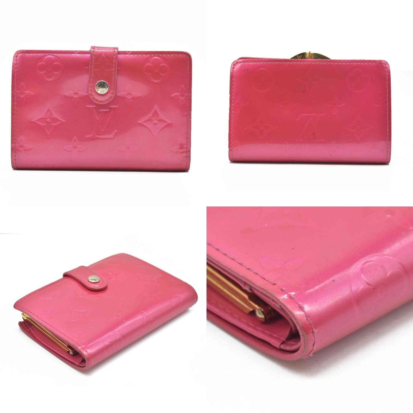 AUCTION $935 Louis Vuitton LV Monogram Vernis Patent Leather French Purse