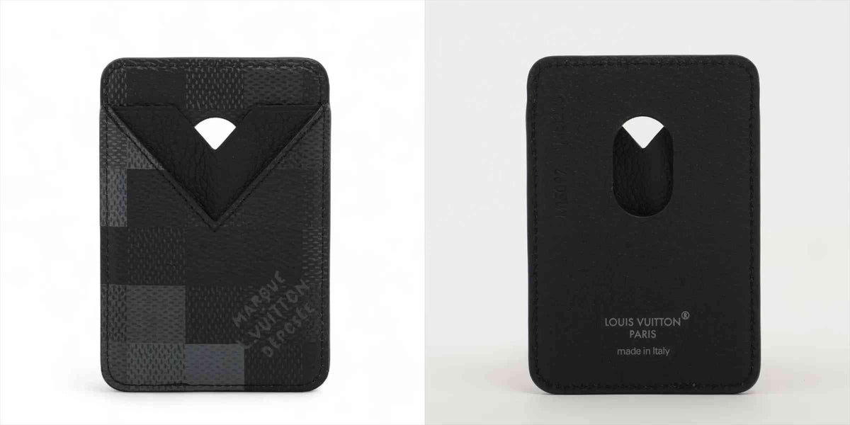$445 2025 Louis Vuitton Damofrage Porto Cult Magnet Card Black Card Case 10021121