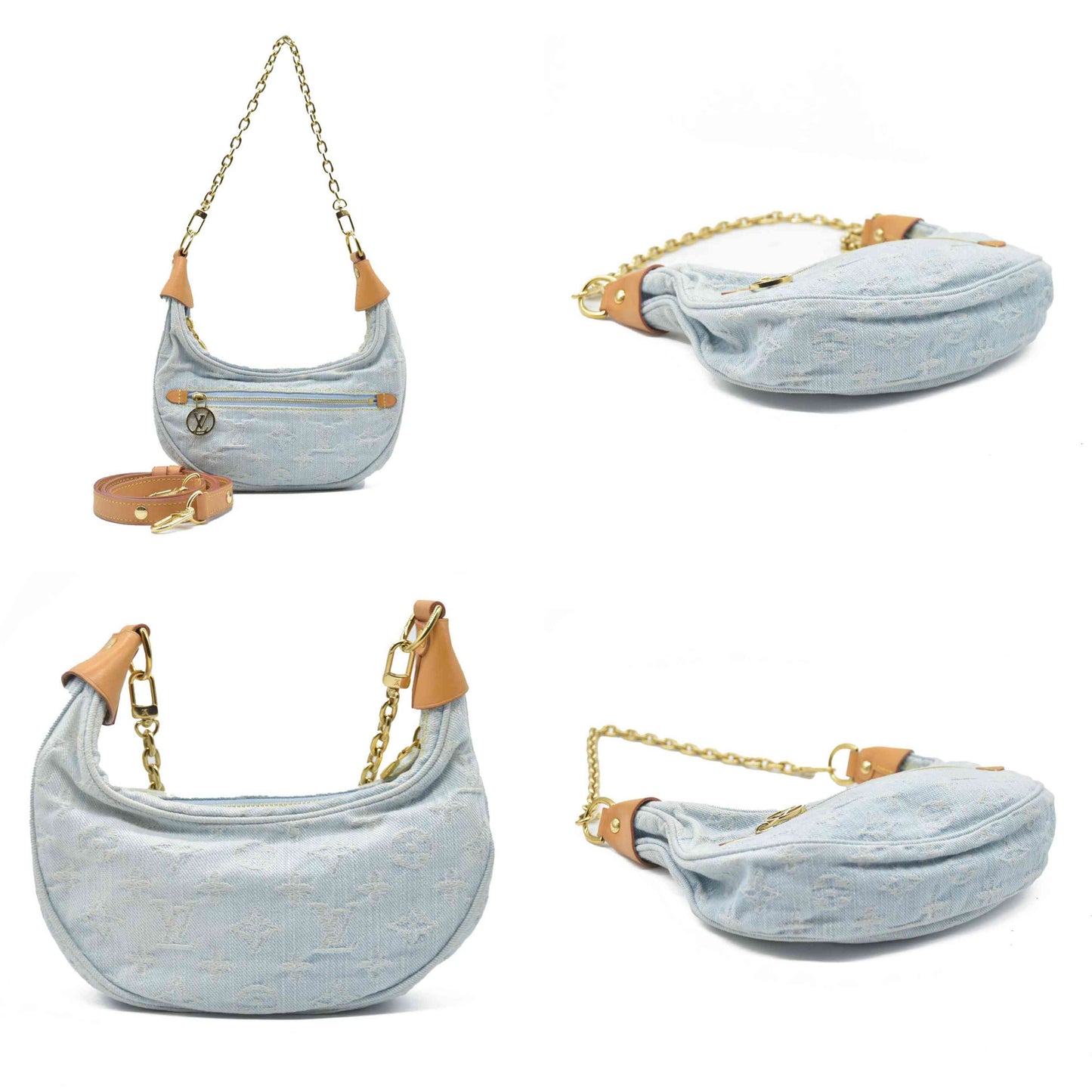 $2490 Louis Vuitton  Monogram Denim Loop Sky Denim