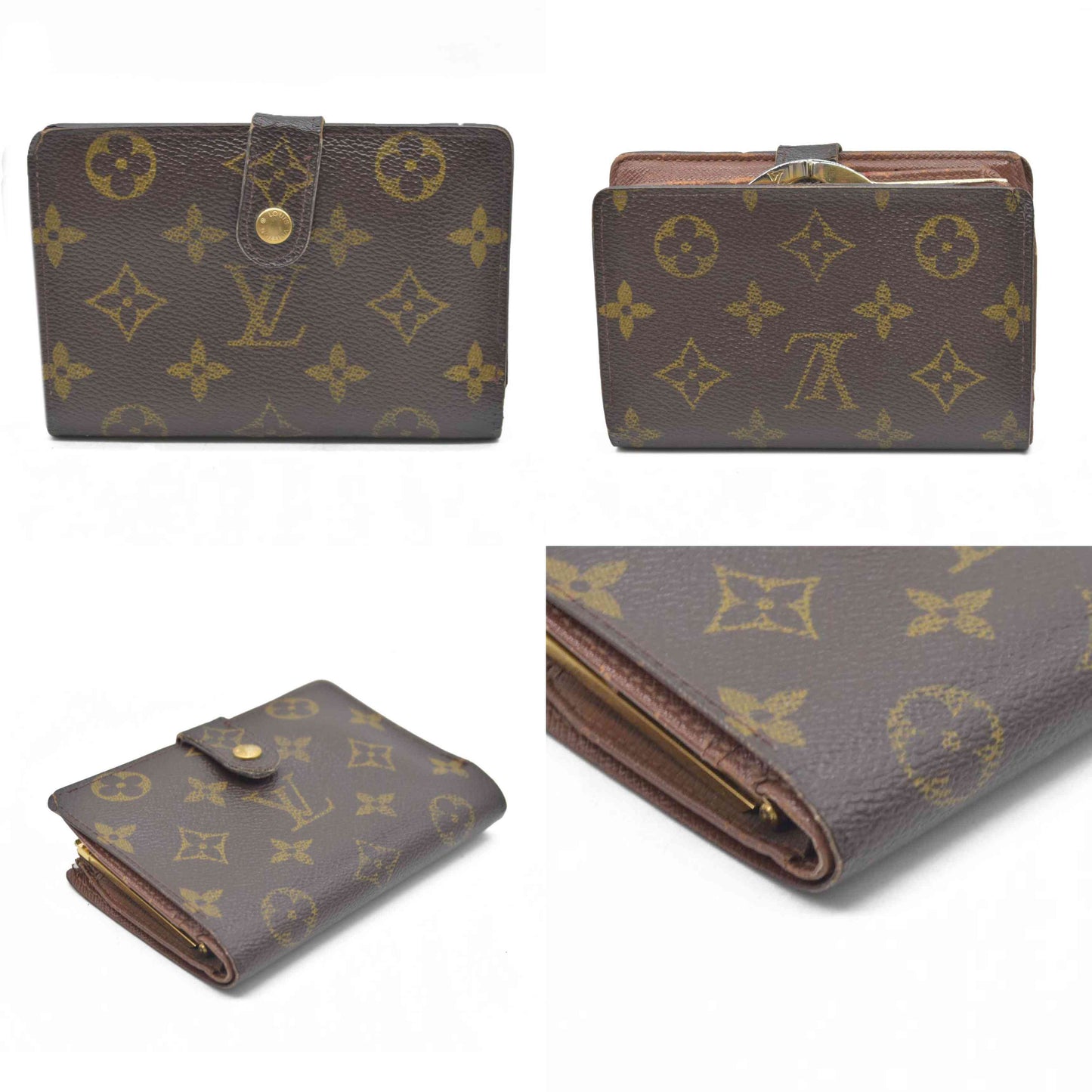 $675 Louis Vuitton Monogram Porte Monnaie Billets Viennois Bifold Wallet SD0054
