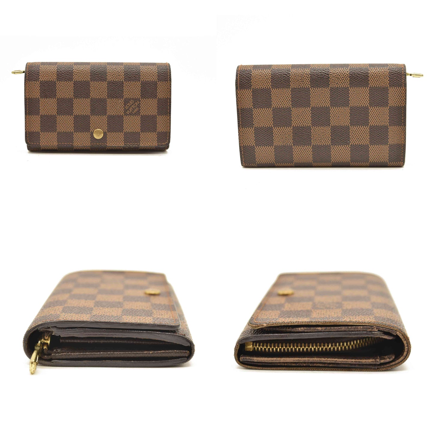 Louis Vuitton  Damier Ebene Porte-Monnaie Billets Tresor Wallet CA0013
