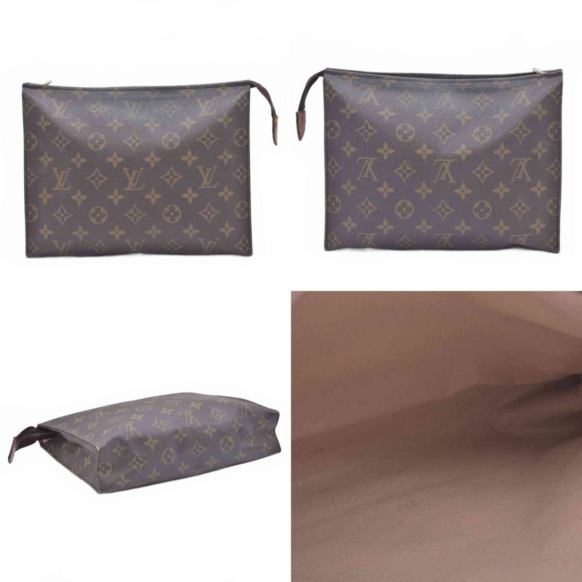 $760 1995 Louis Vuitton Toiletry 26 Brown Monogram TH8905