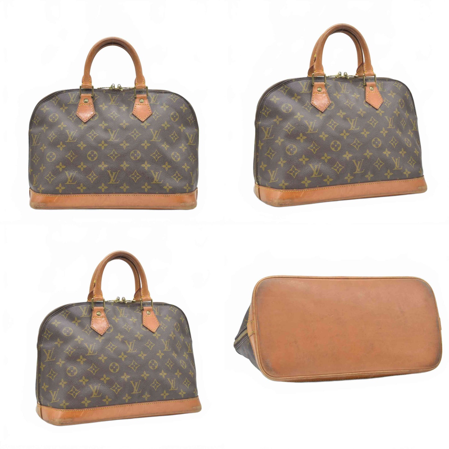$2090 1993 Louis Vuitton Alma PM Brown Monogram VI1913