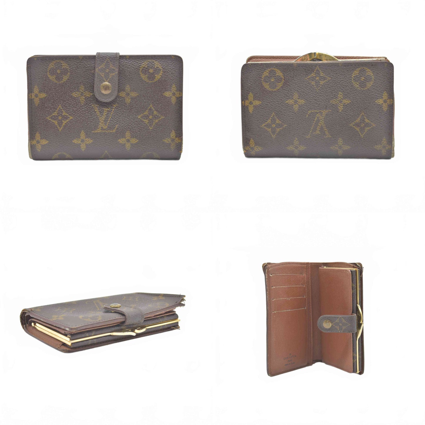 $750 1998 Louis Vuitton Monogram French Purse Wallet CA0958