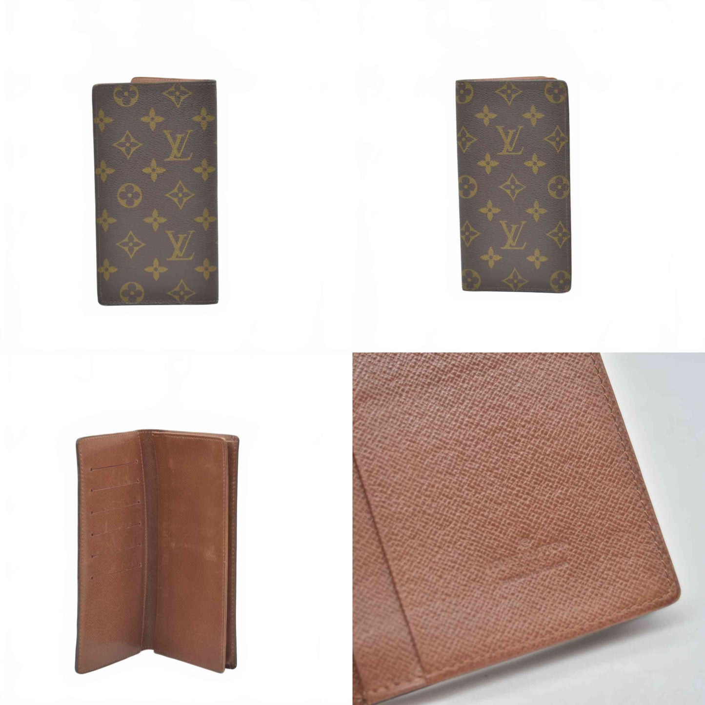 $600 1988 Louis Vuitton Monogram Porte-Valeurs Cartes Credit Wallet 884CT CONSIGNMENT