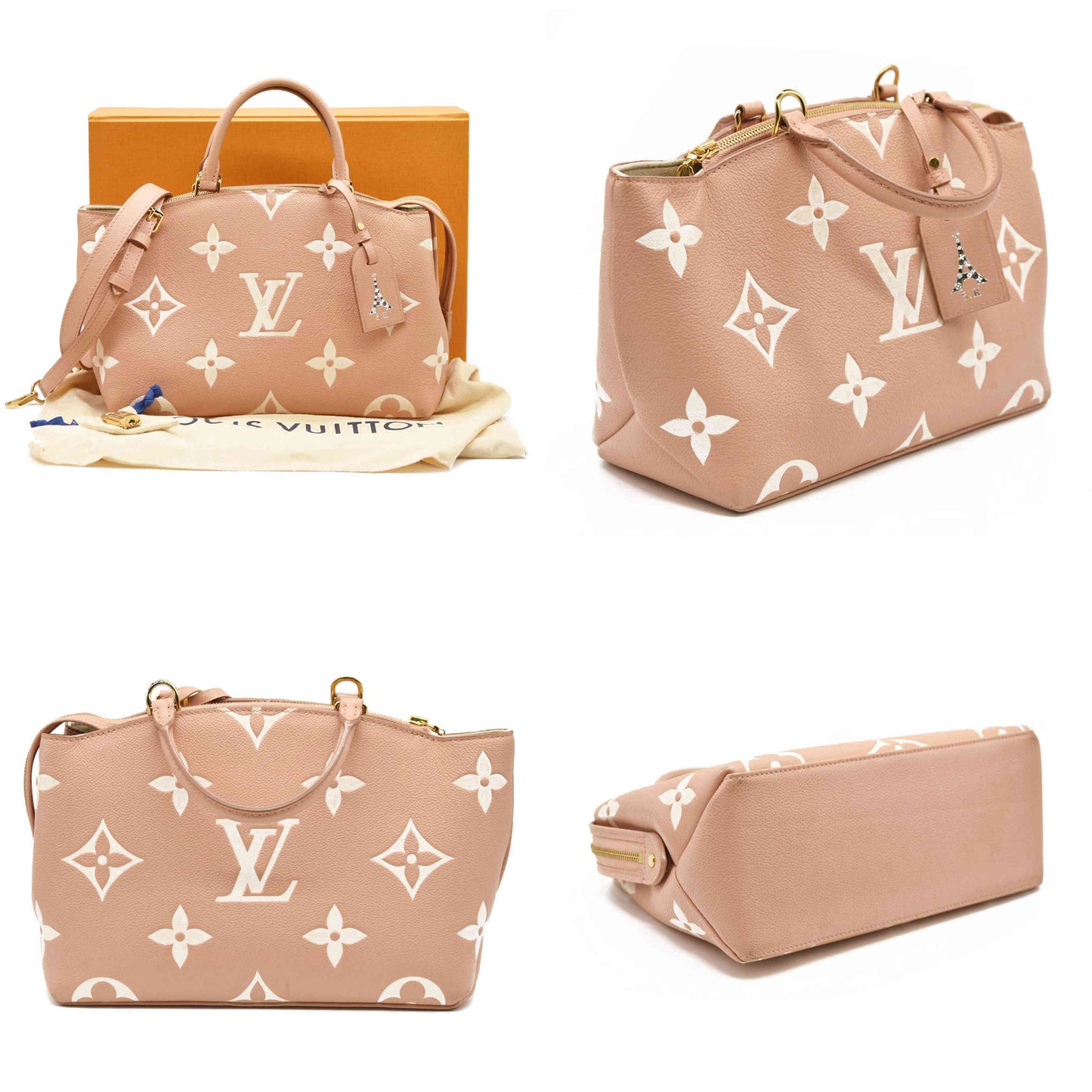 Louis Vuitton  Empreinte Monogram Giant Petit Palais Rose Trianon Creme RFID