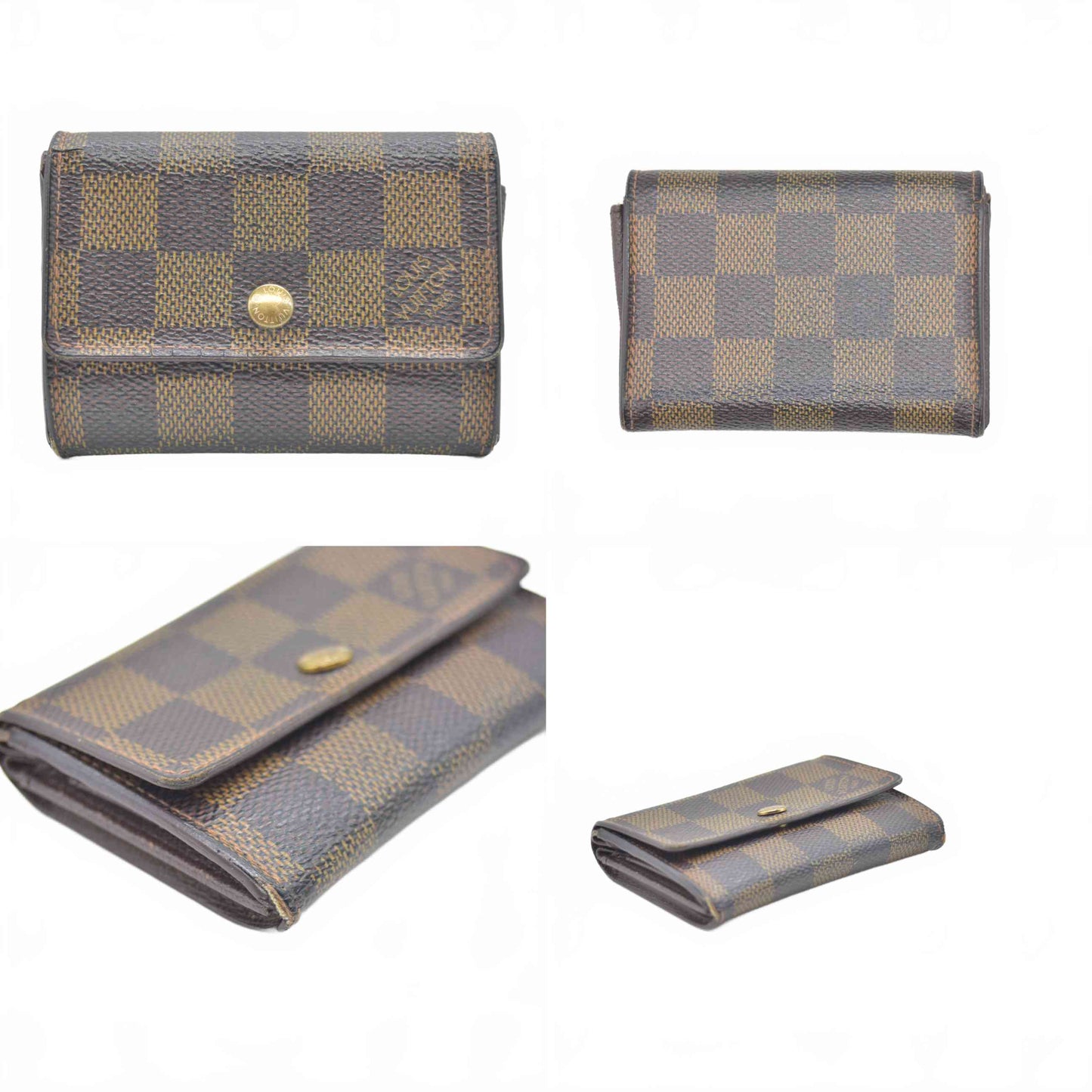 2005 Louis Vuitton Damier Ebene Porte-Monnaie Plat Coin Purse  MI0065