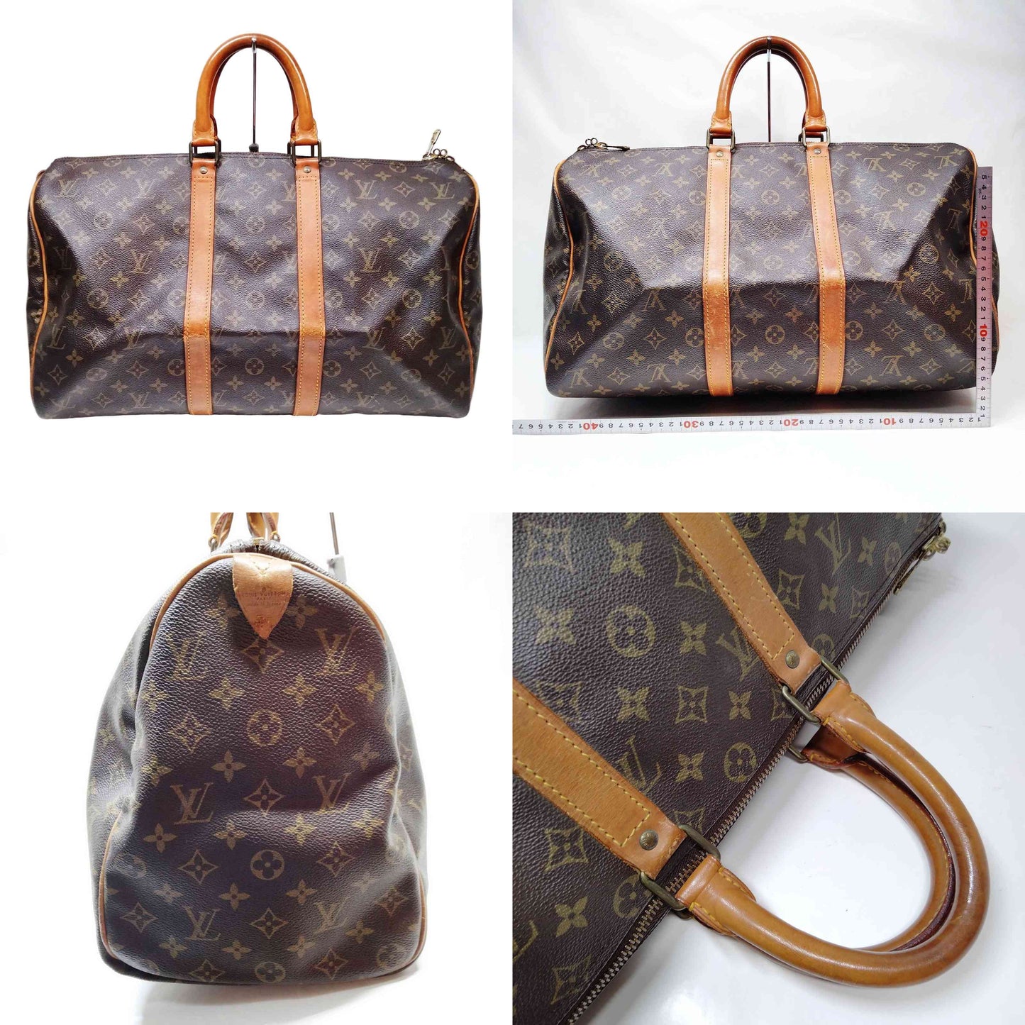 $1420 1986 Louis Vuitton Monogram Duffle Boston Bag Keepall 45 VI862