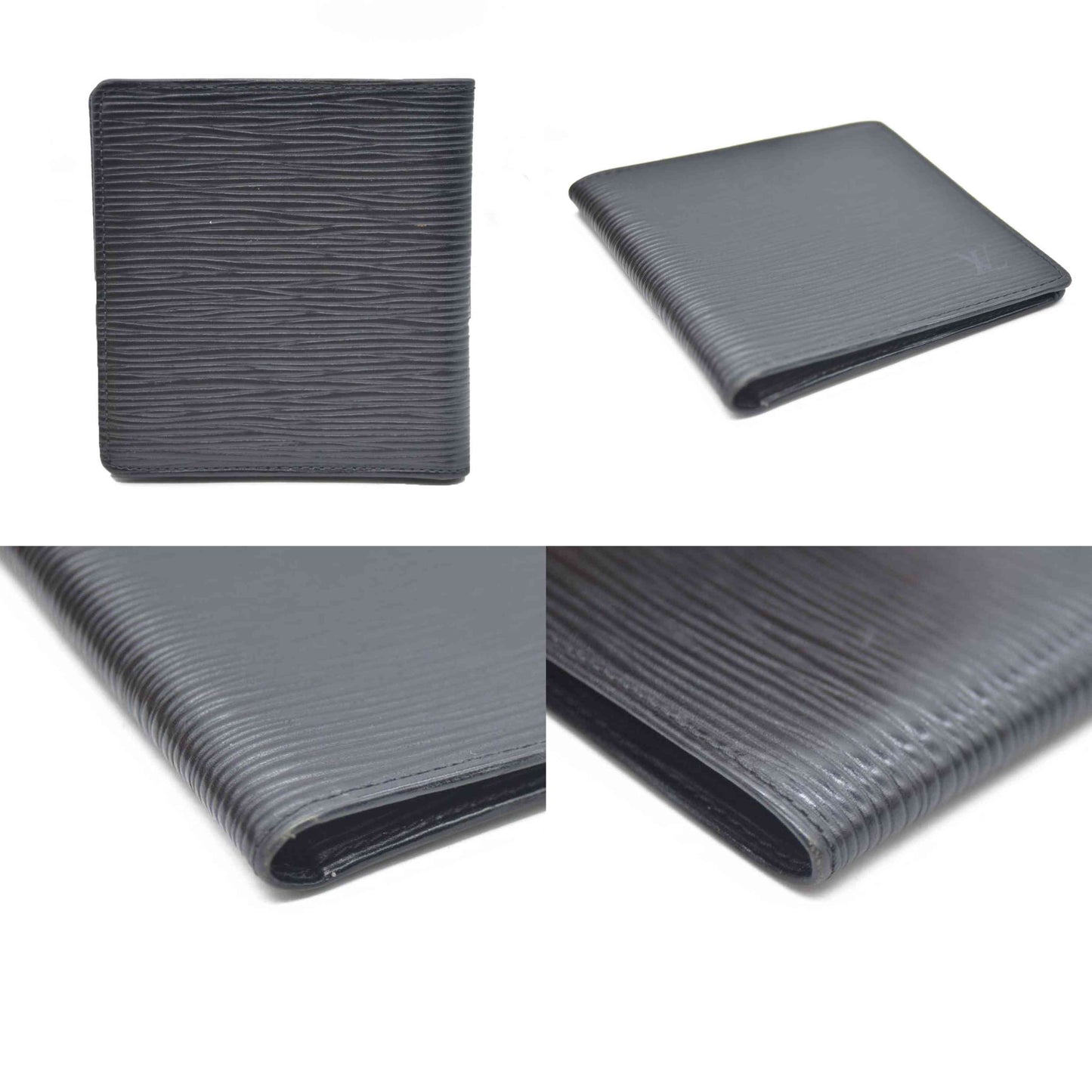 Louis Vuitton Epi PorteBillets 6 Cartes Credit Bifold Wallet Black CA0954