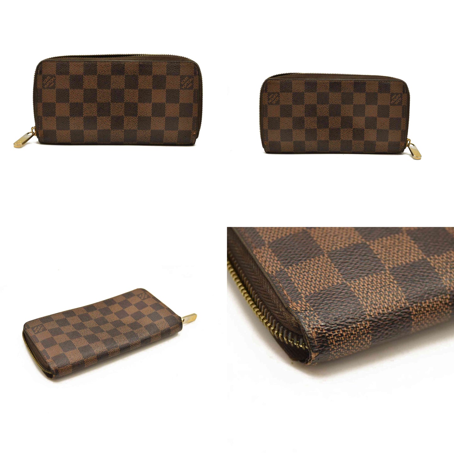 Louis Vuitton  Damier Ebene Zippy Wallet CA3049