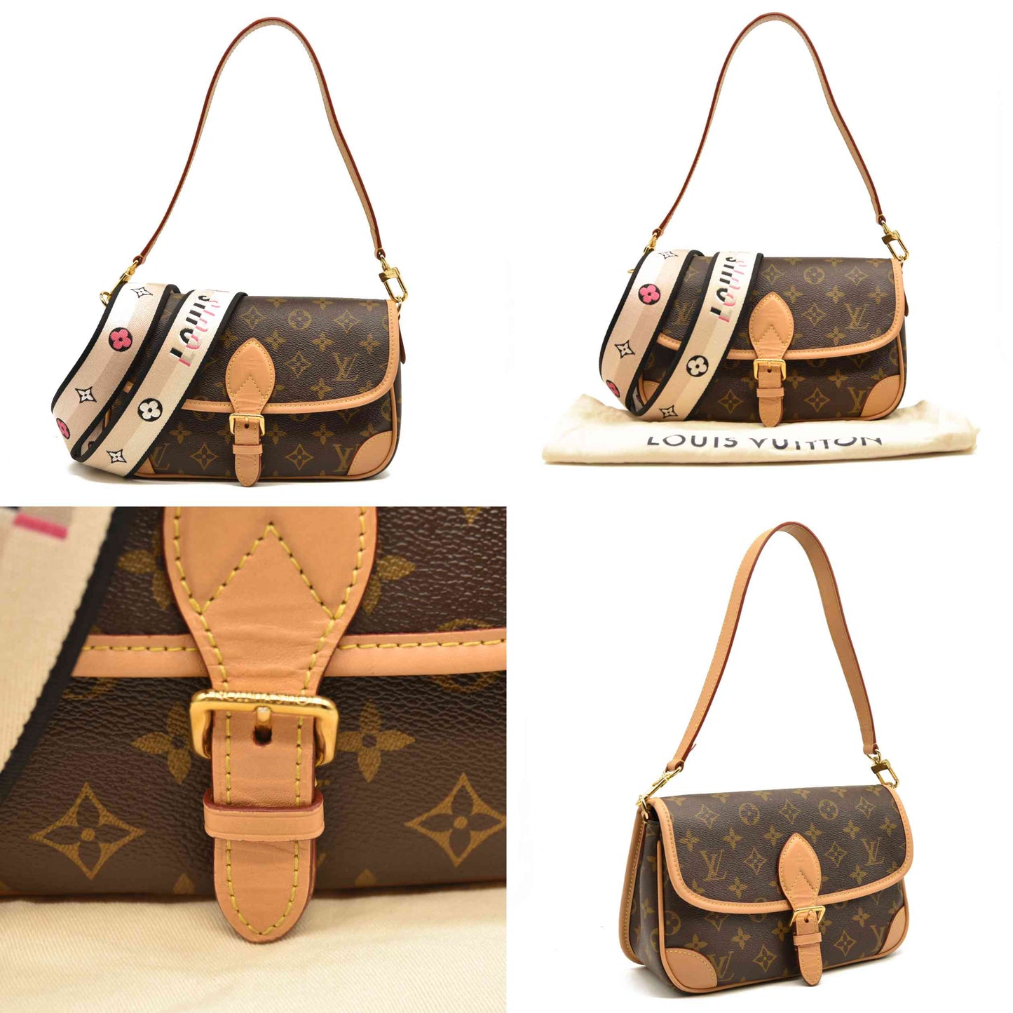 LOUIS VUITTON  Monogram Diane Black RFID Crossbody