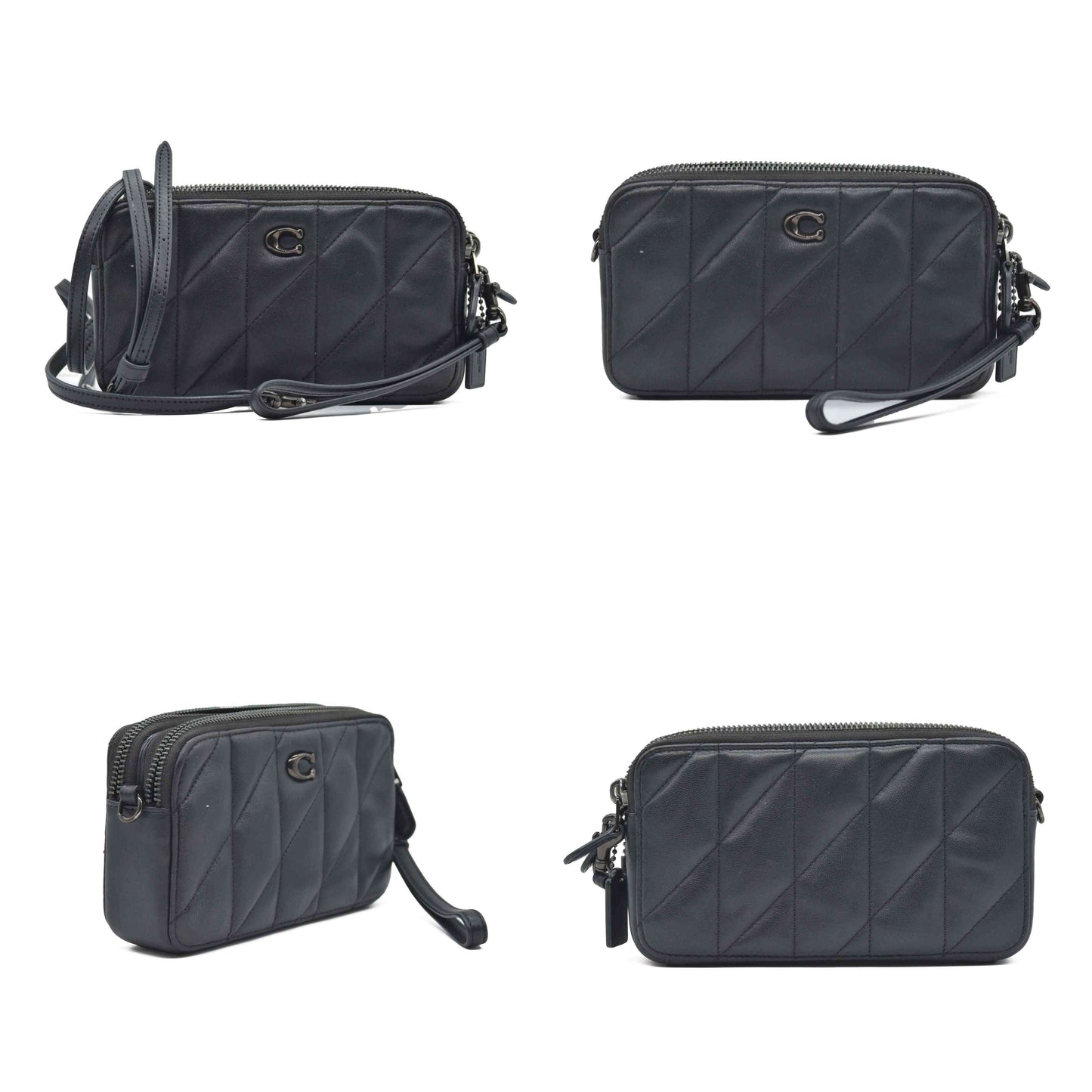 $295 COACH Women's Double Zip Kira Crossbody Bag with Pillow Quilting