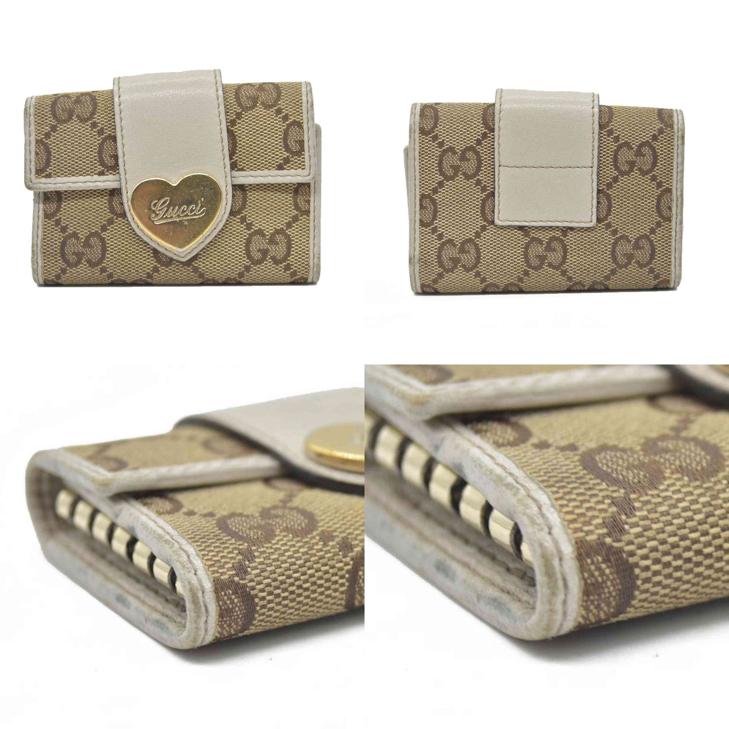GUCCI GG Sukey GG Canvas Leather 6 Ring Key Case