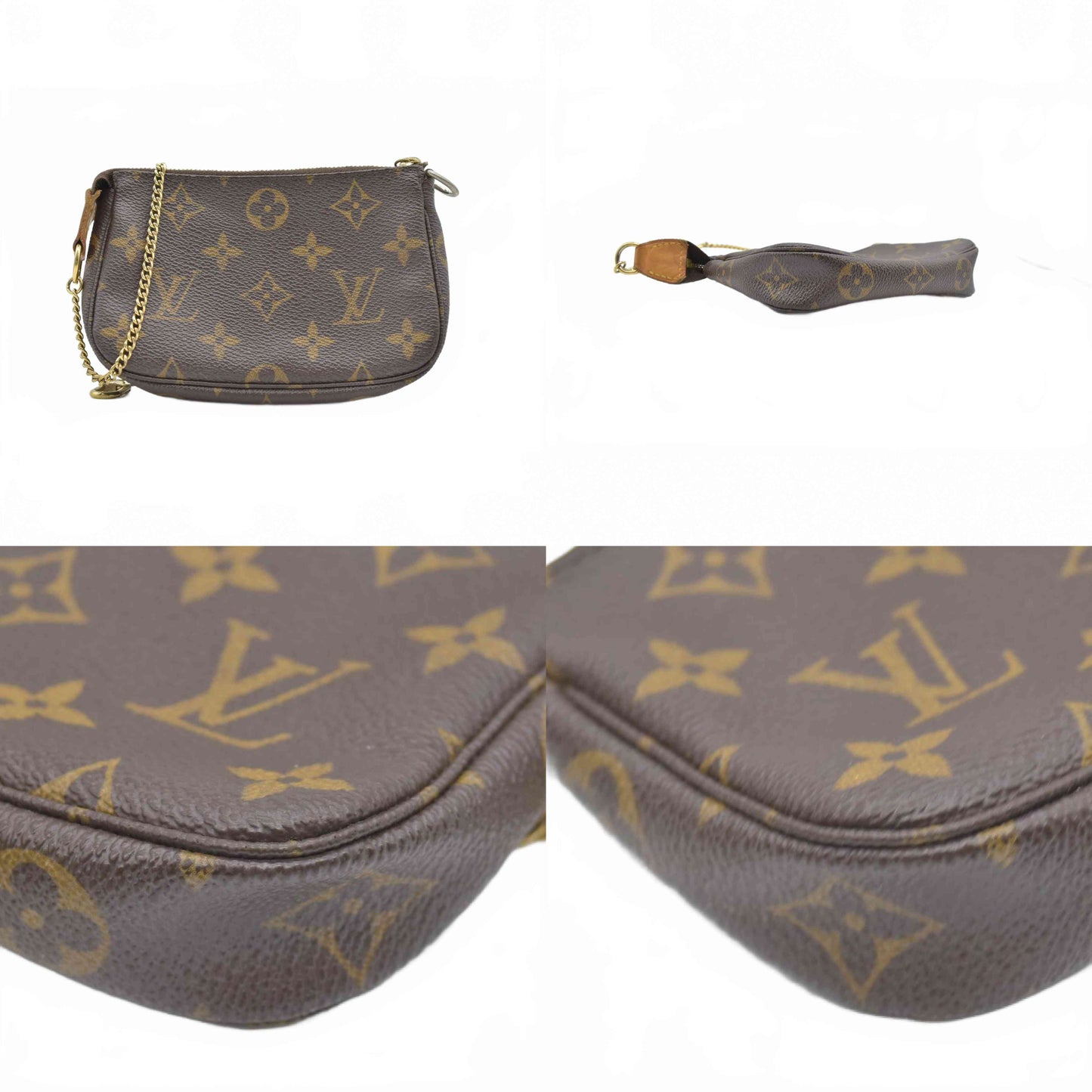$810 Louis Vuitton Monogram Mini Pochette Accessories FL0025