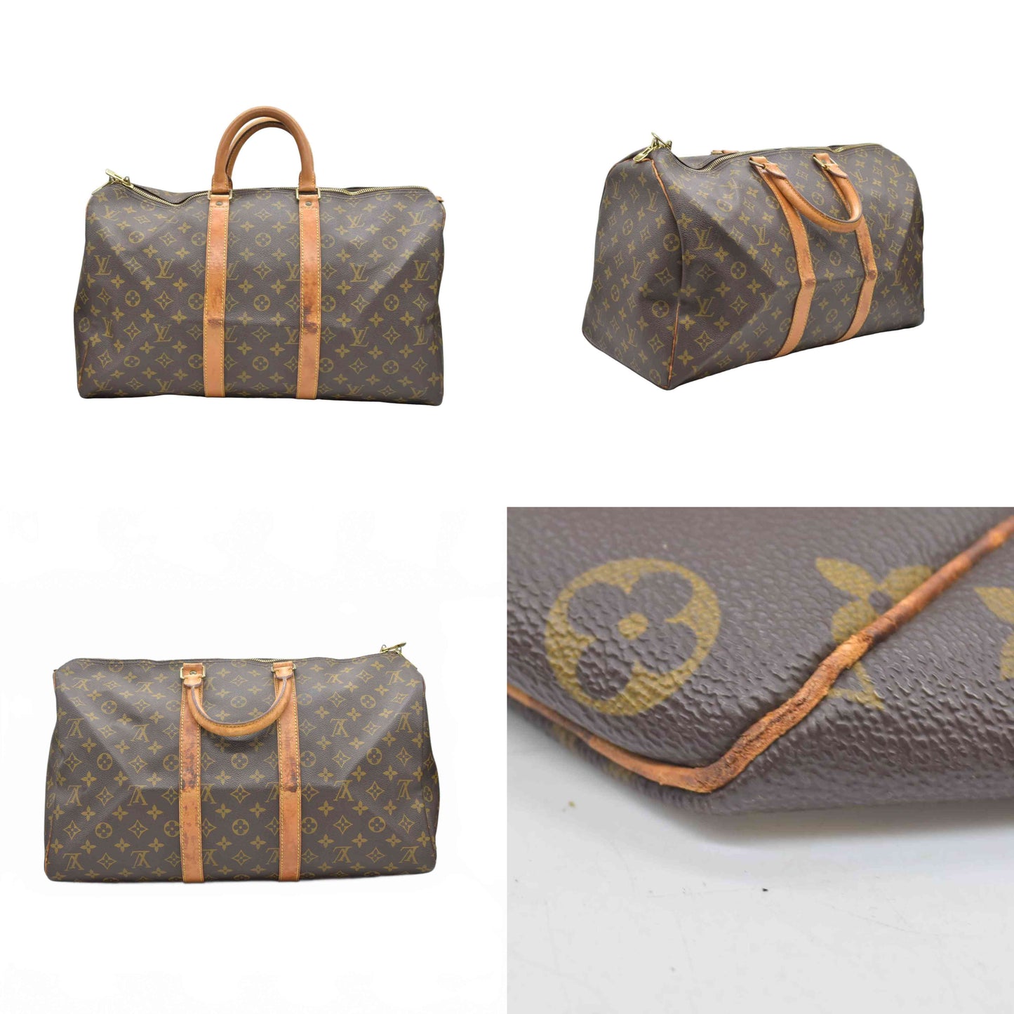 $1420 1994 Louis Vuitton Monogram Duffle Boston Bag Keepall 45 SP0964
