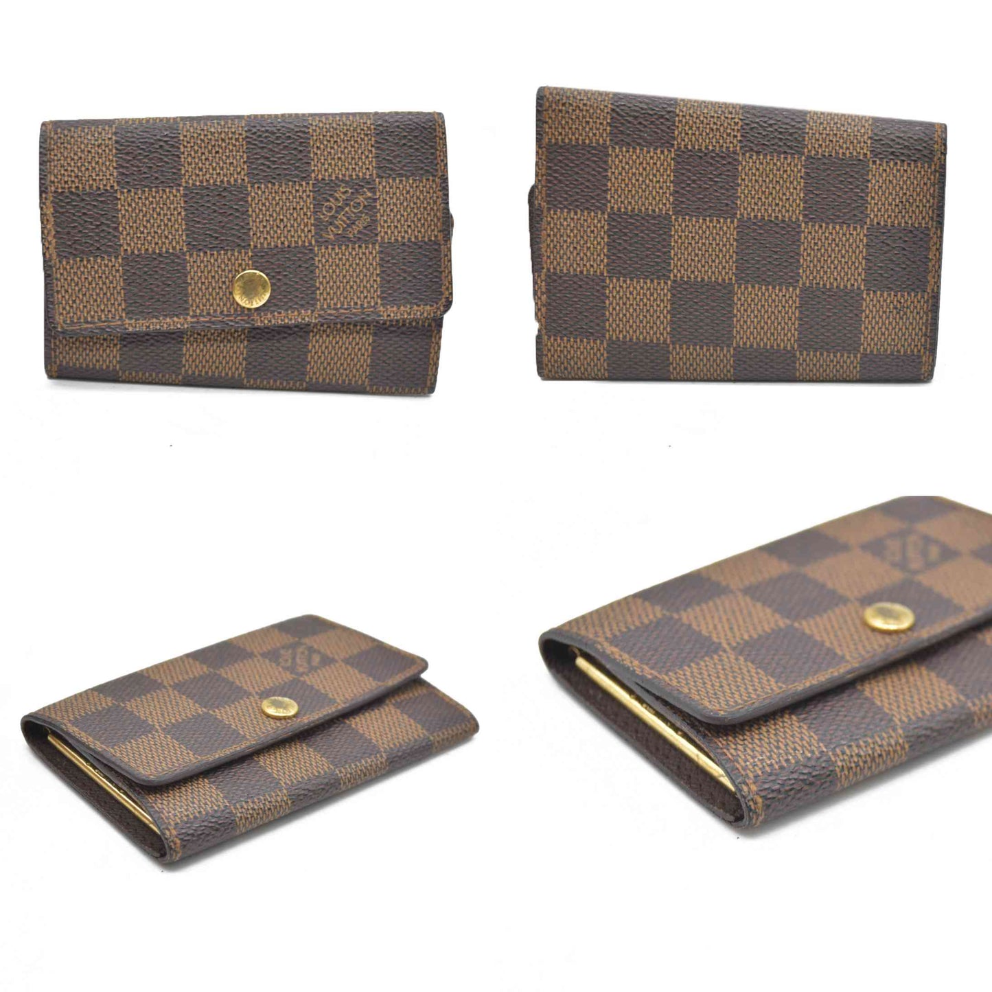 AUCTION $345 Louis Vuitton Damier Multicles 6 Ring Key Case Brown CT0043