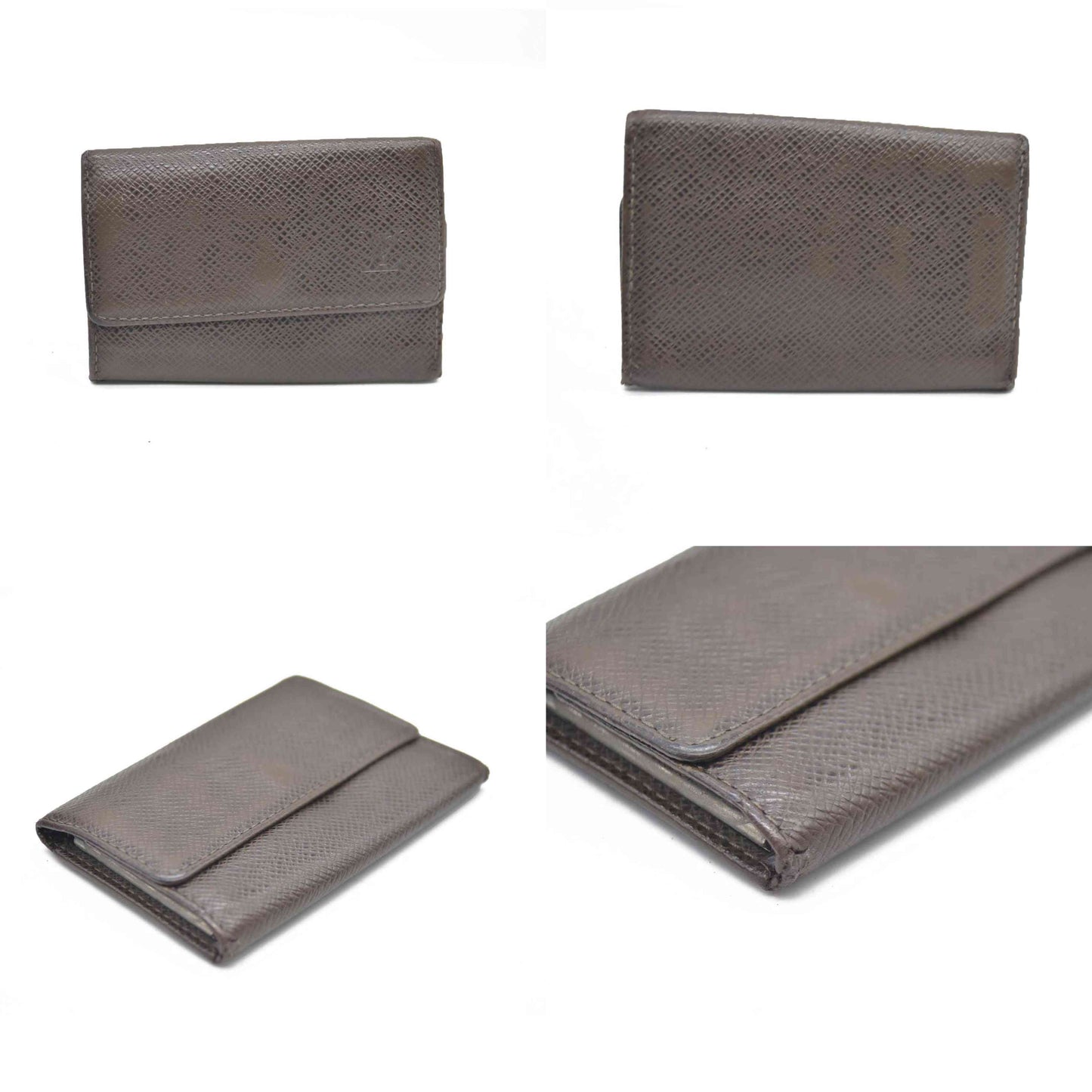 AUCTION $415 Louis Vuitton  Taiga 6 Key Holder Grizzli