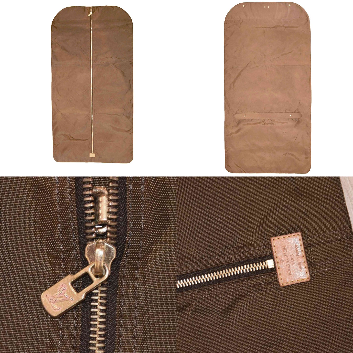 $600 Louis Vuitton Brown Nylon Garment Foldable Travel Bag