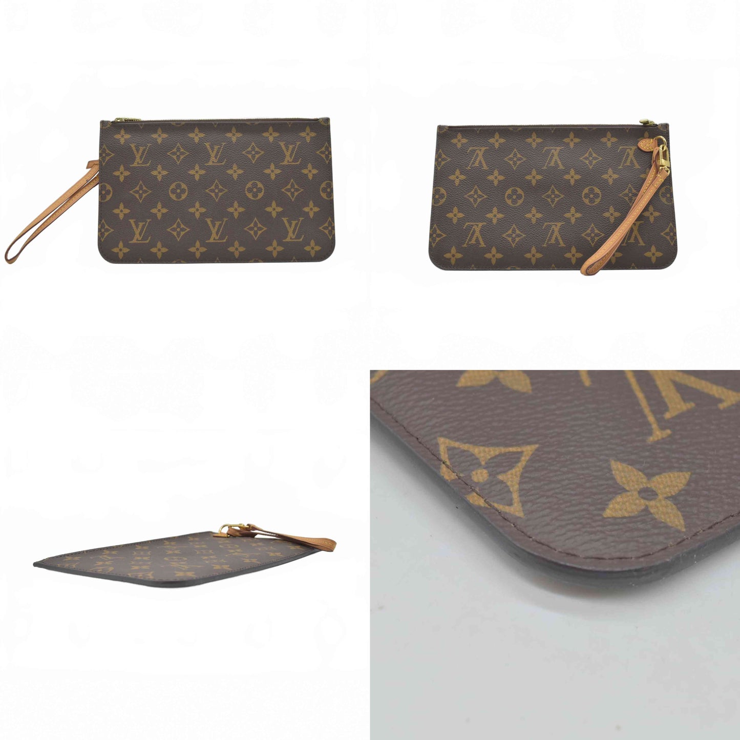 $600 2015 Louis Vuitton  Monogram Neverfull MM GM Pochette SD2115