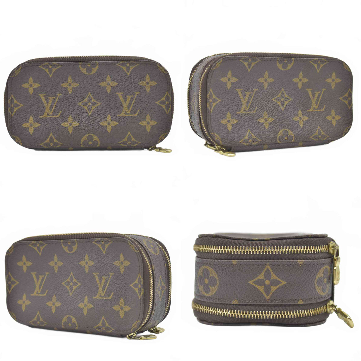 $750 2002 LOUIS VUITTON Monogram Trousse Blush PM VI0092