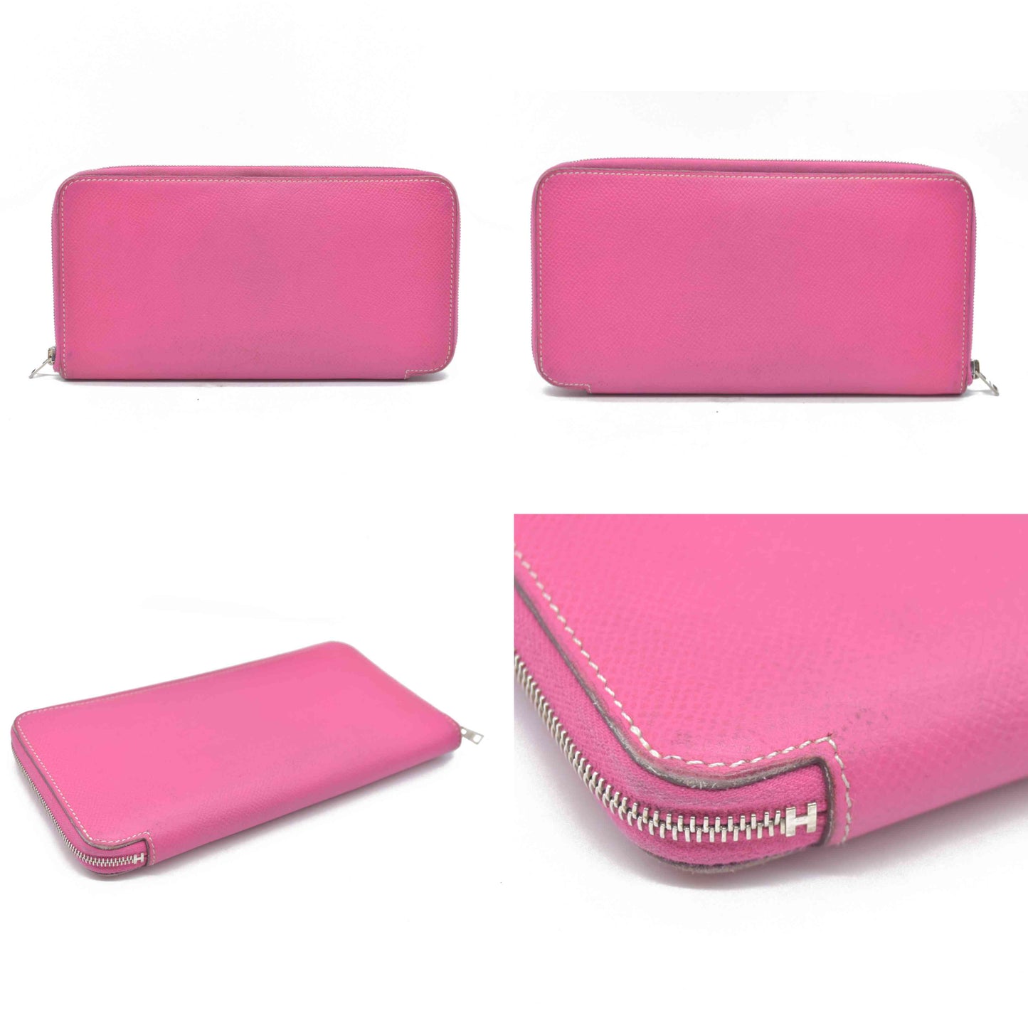 $1375 Hermes Azap Long Silk In Zip Around Zippy Long Wallet