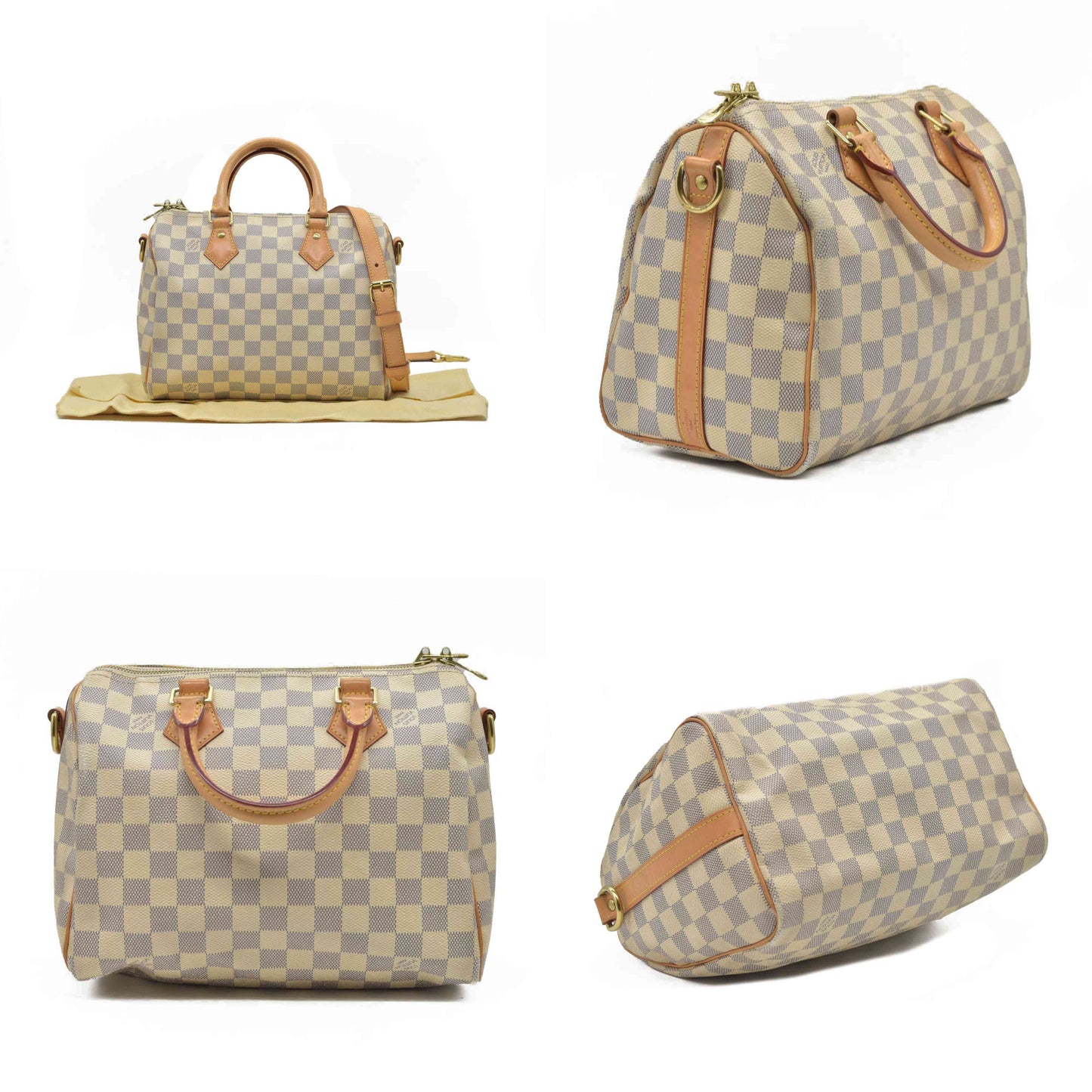 $1940 Louis Vuitton  Damier Azur Speedy Bandouliere 25 DU3165