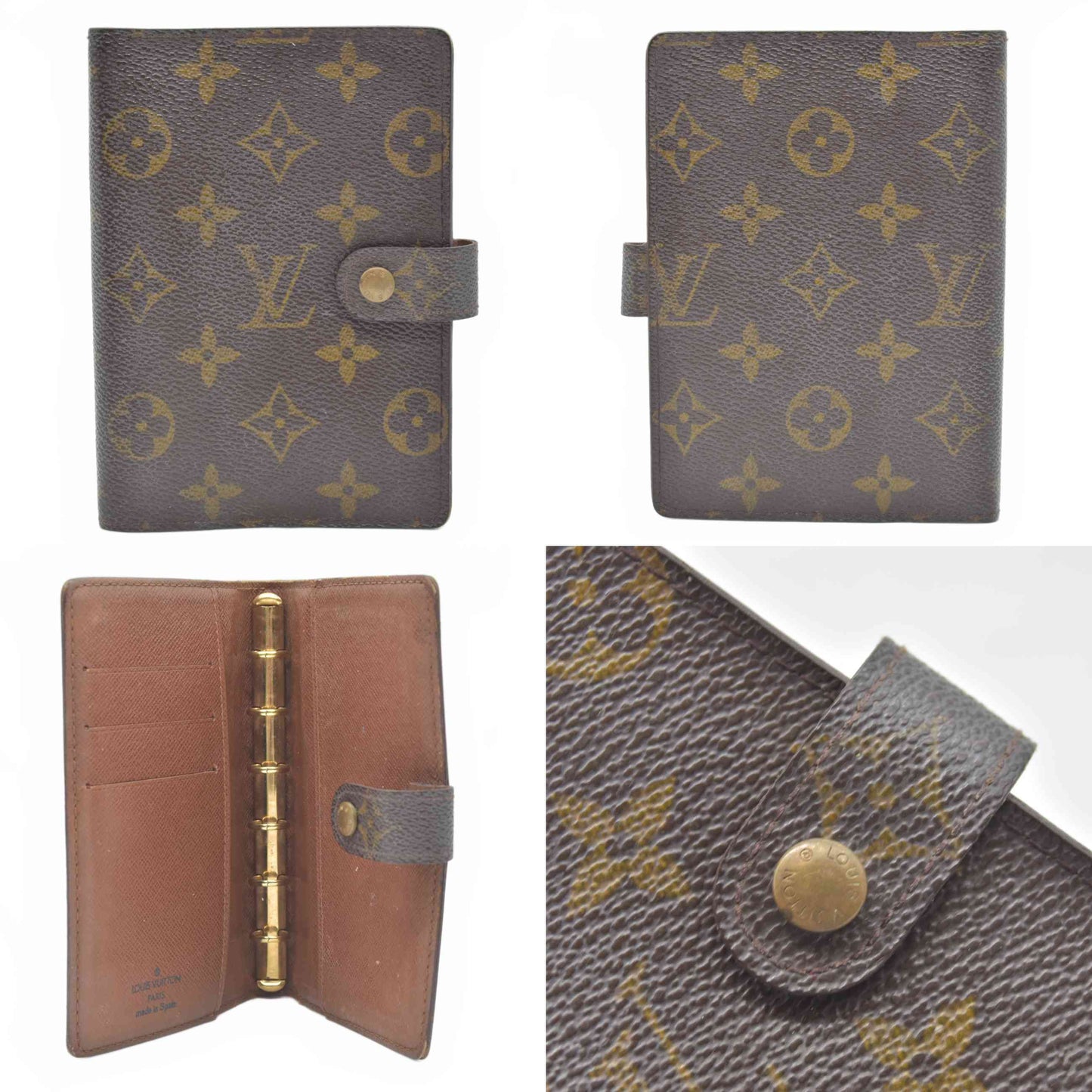 $505 1999 Louis Vuitton Monogram Small Ring Agenda Cover CA0969