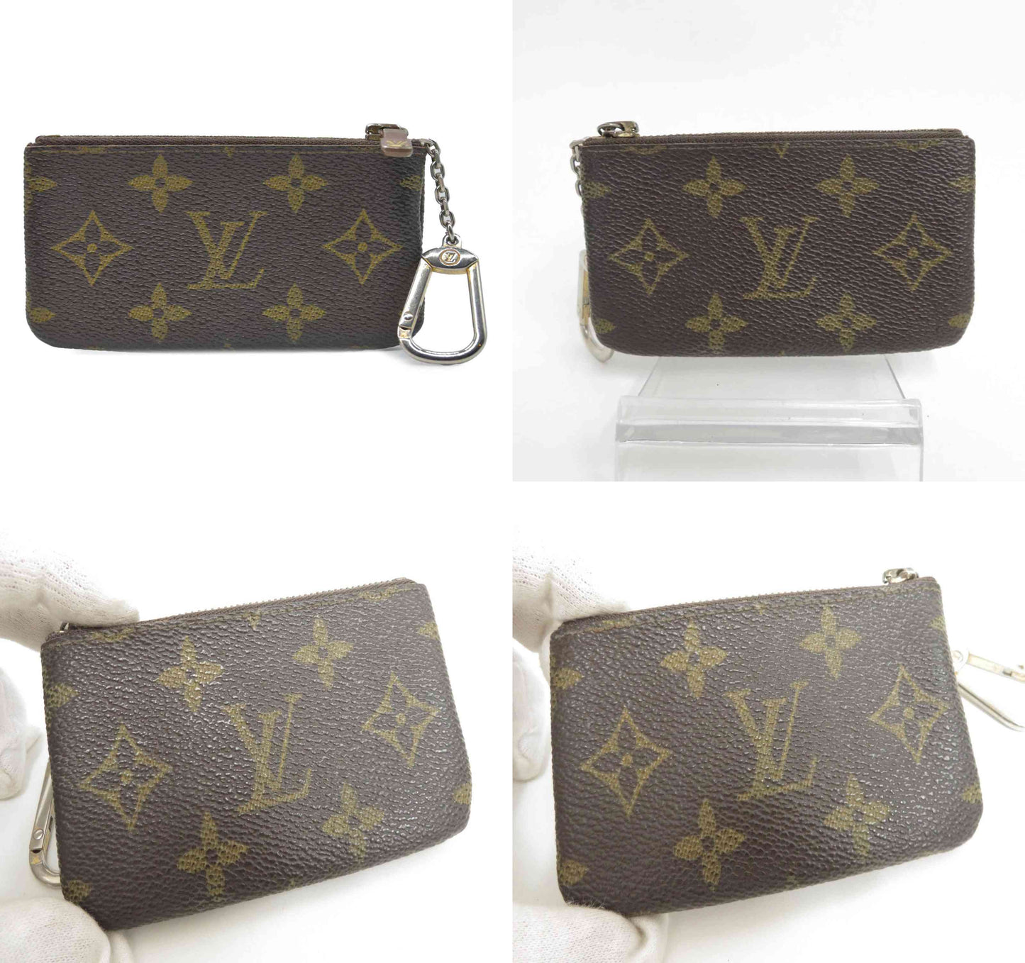 $345 LOUIS VUITTON Monogram Coin Purse Key Pochette Cles 8904ET