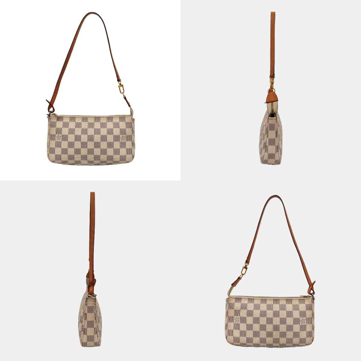 $1650 Louis Vuitton  Damier Azur Pochette Accessories NM MB5230