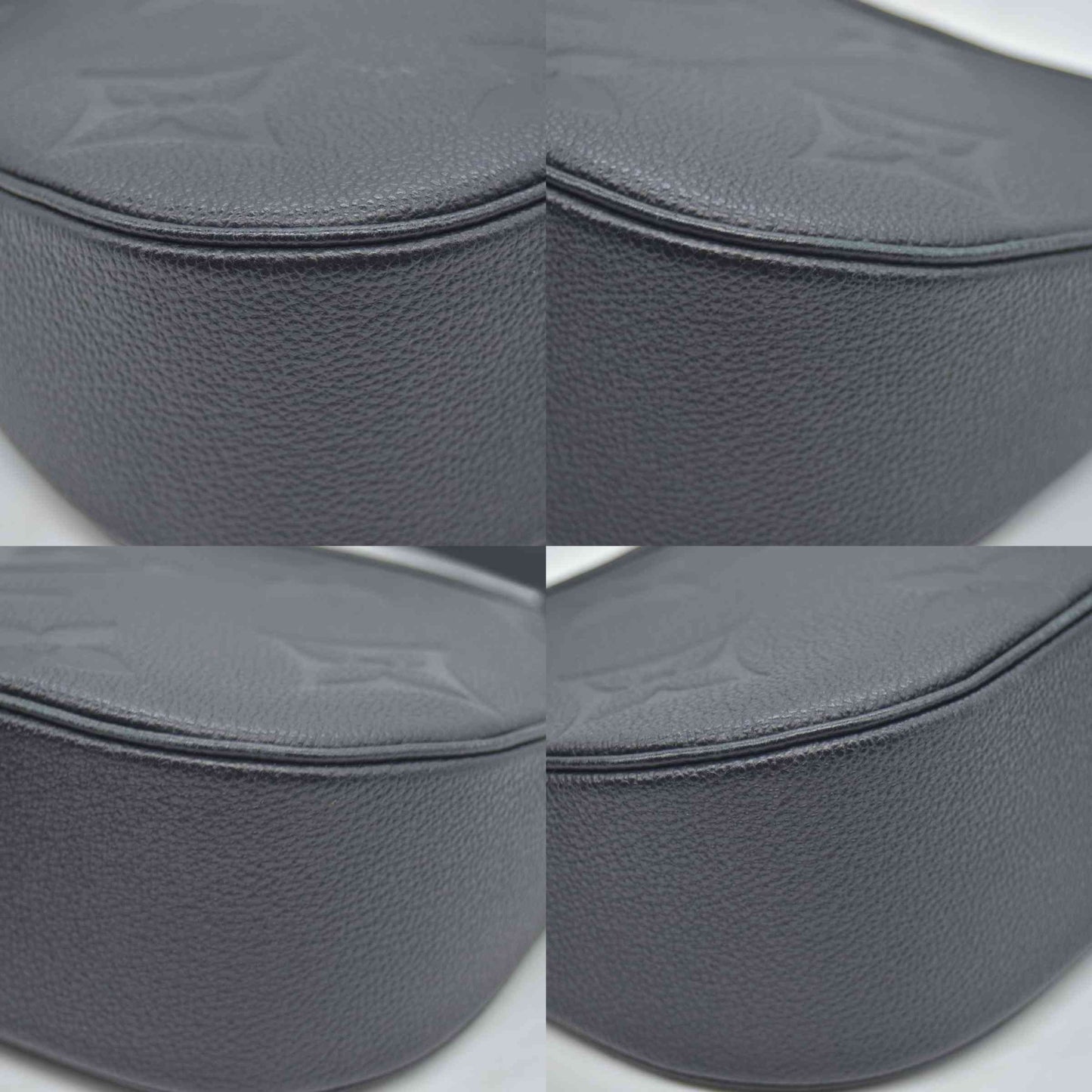 $2640  Louis Vuitton Empreinte Monogram Giant Bagatelle NM Black
