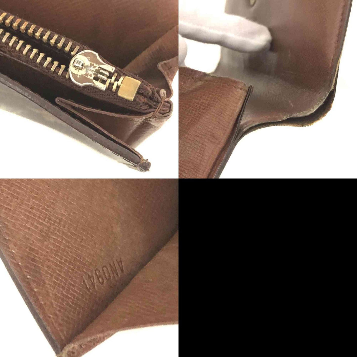 $725 1991 Louis Vuitton Monogram Portefeiulle Sarah Long Bifold Wallet Brown AN0941