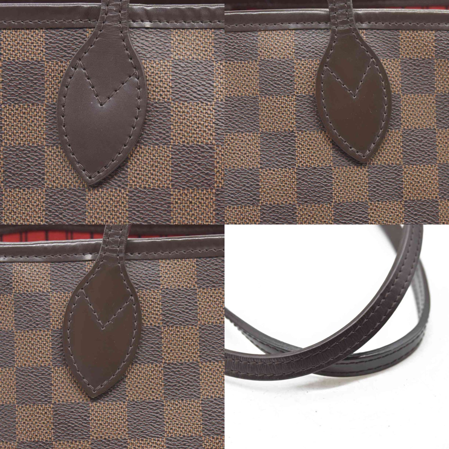 $2190 Louis Vuitton 2016 Damier Ebene Neverfull MM AR4166