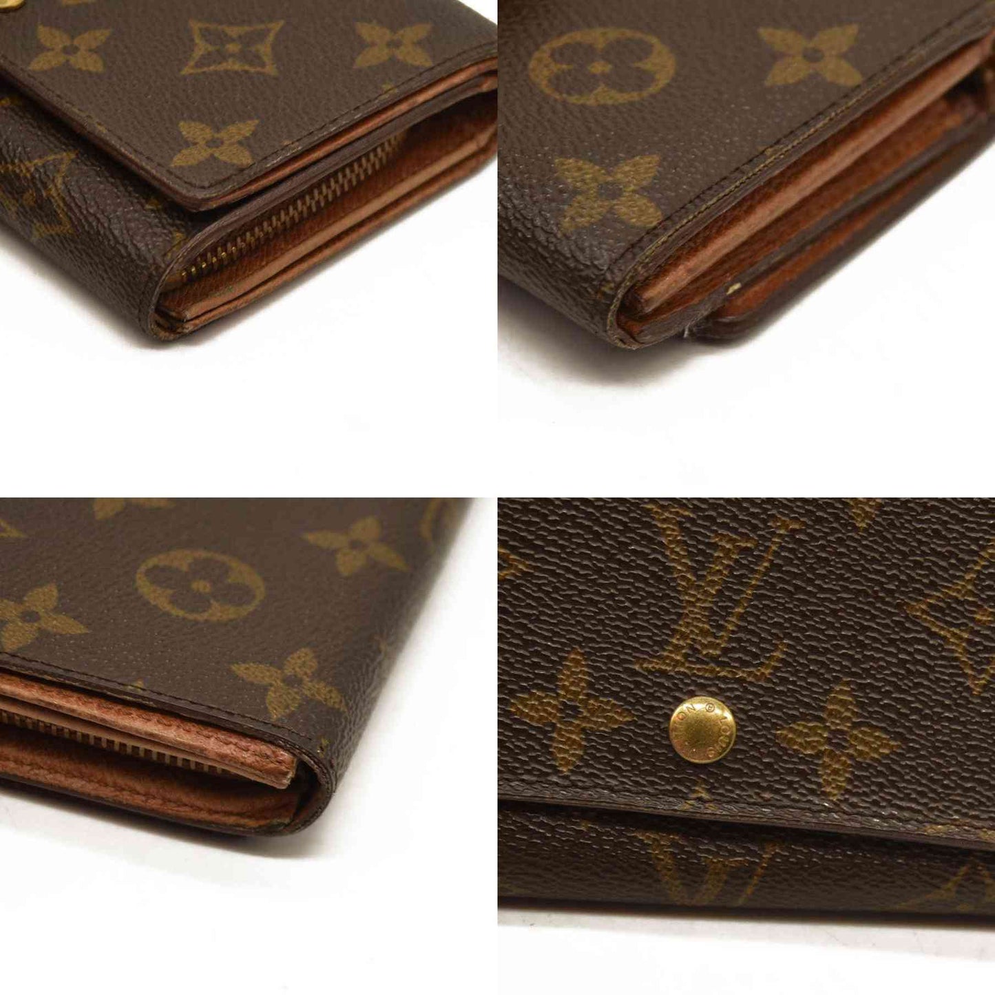Louis Vuitton  Monogram Porte-Monnaie Billets Tresor Wallet MI0955