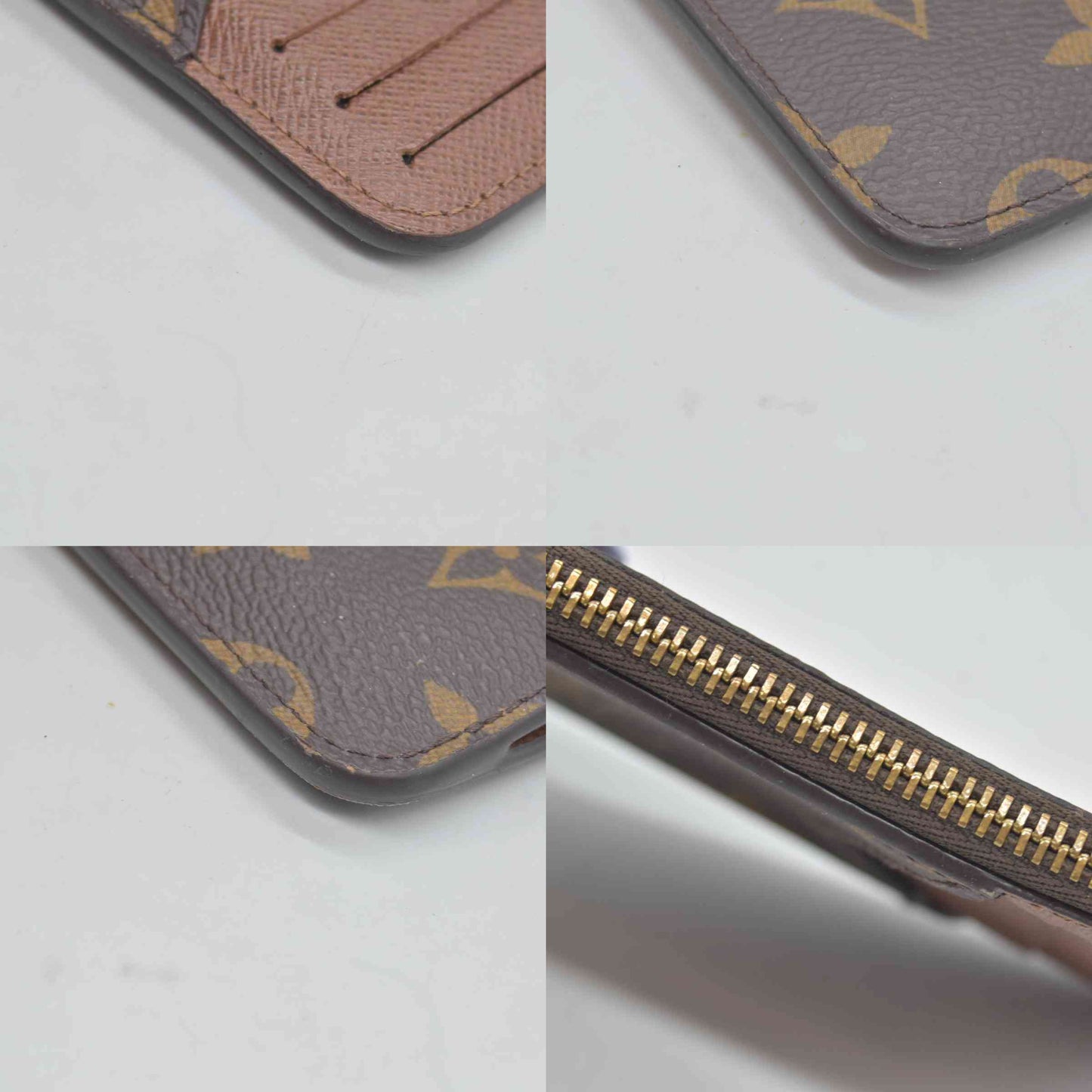 $455 Louis Vuitton Monogram Zipped Romy Card Holder